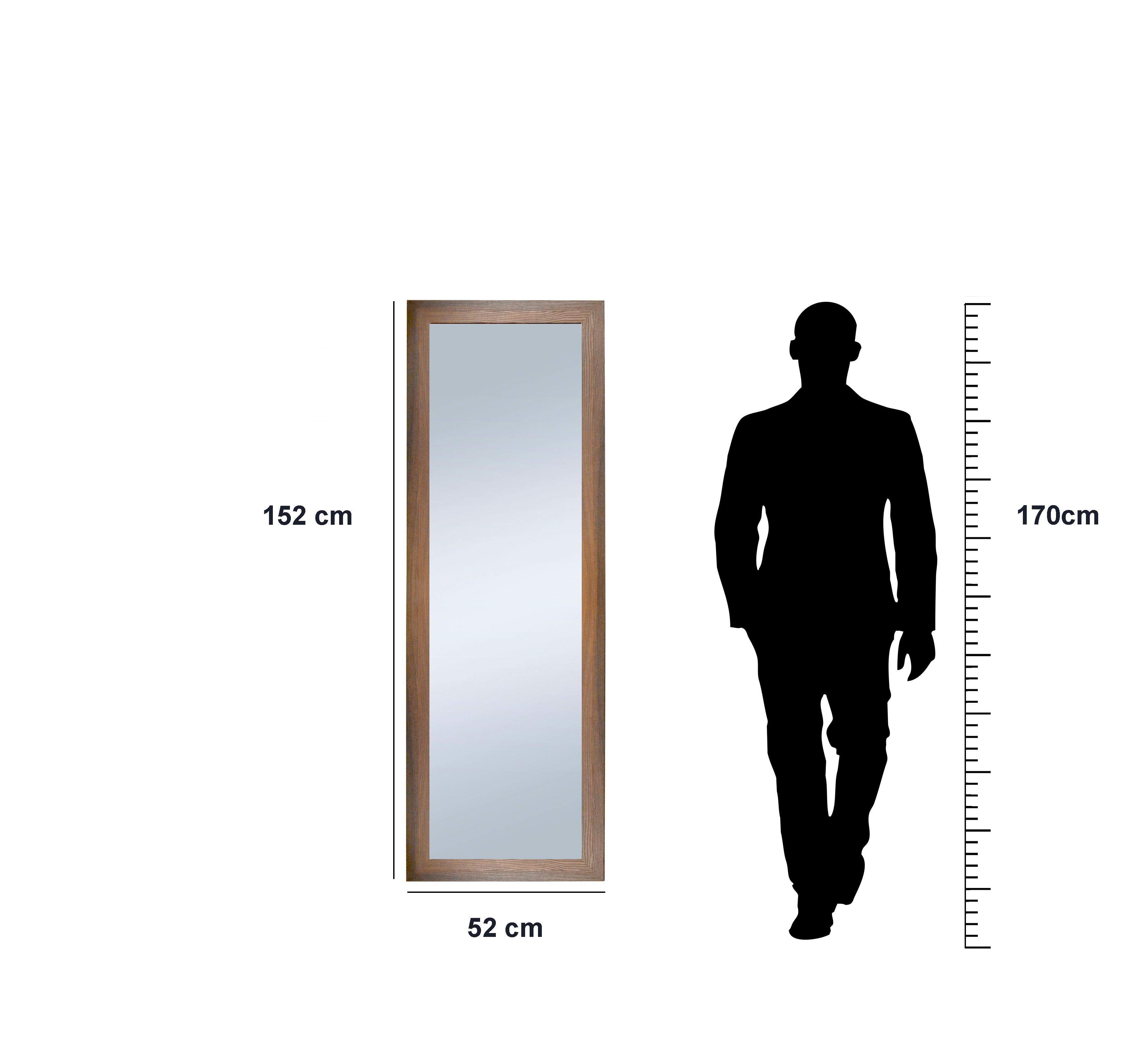 Espejo enmarcado de pared rectangular Pierre MDF ébano mate  de 52 x 152 cm - 3