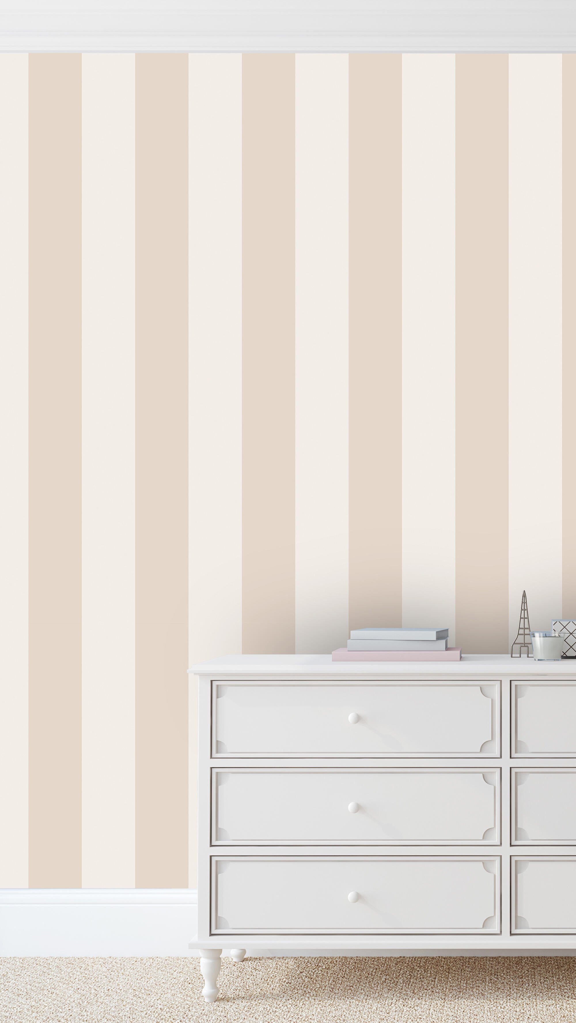 Papel pintado vinilo aplicación cola en papel rayas 2311 beige vinelus 53cmx10m lavable