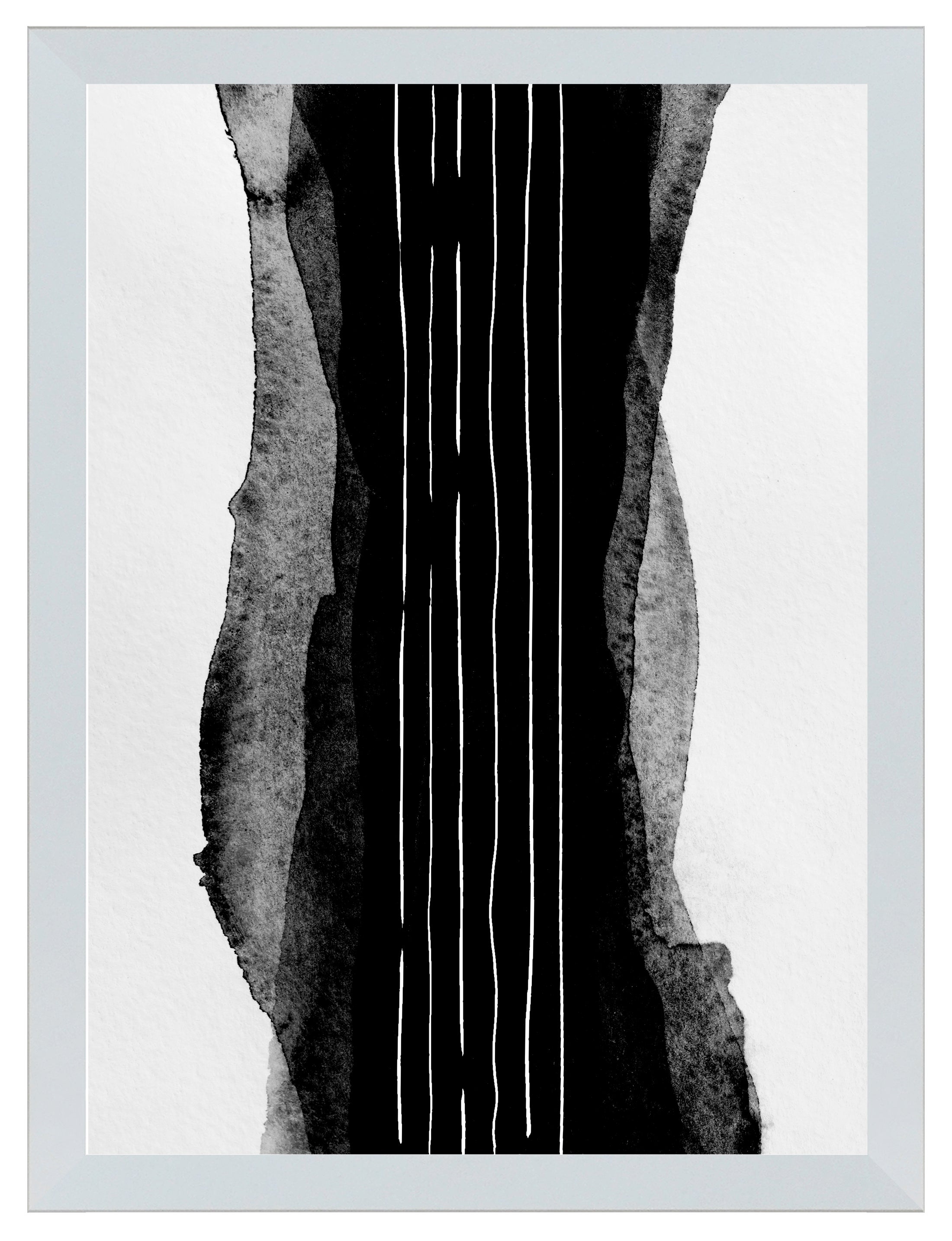 Cuadro pintado con marco b/n i abstract 30 cm x 40 cm