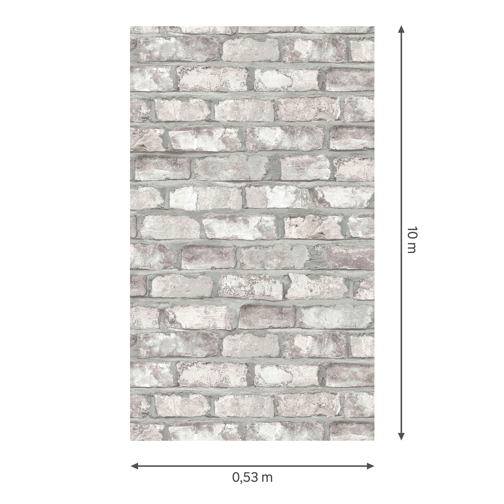 Carta da parati Inspire Mattone bianco, 53 cm x 10 m - 12