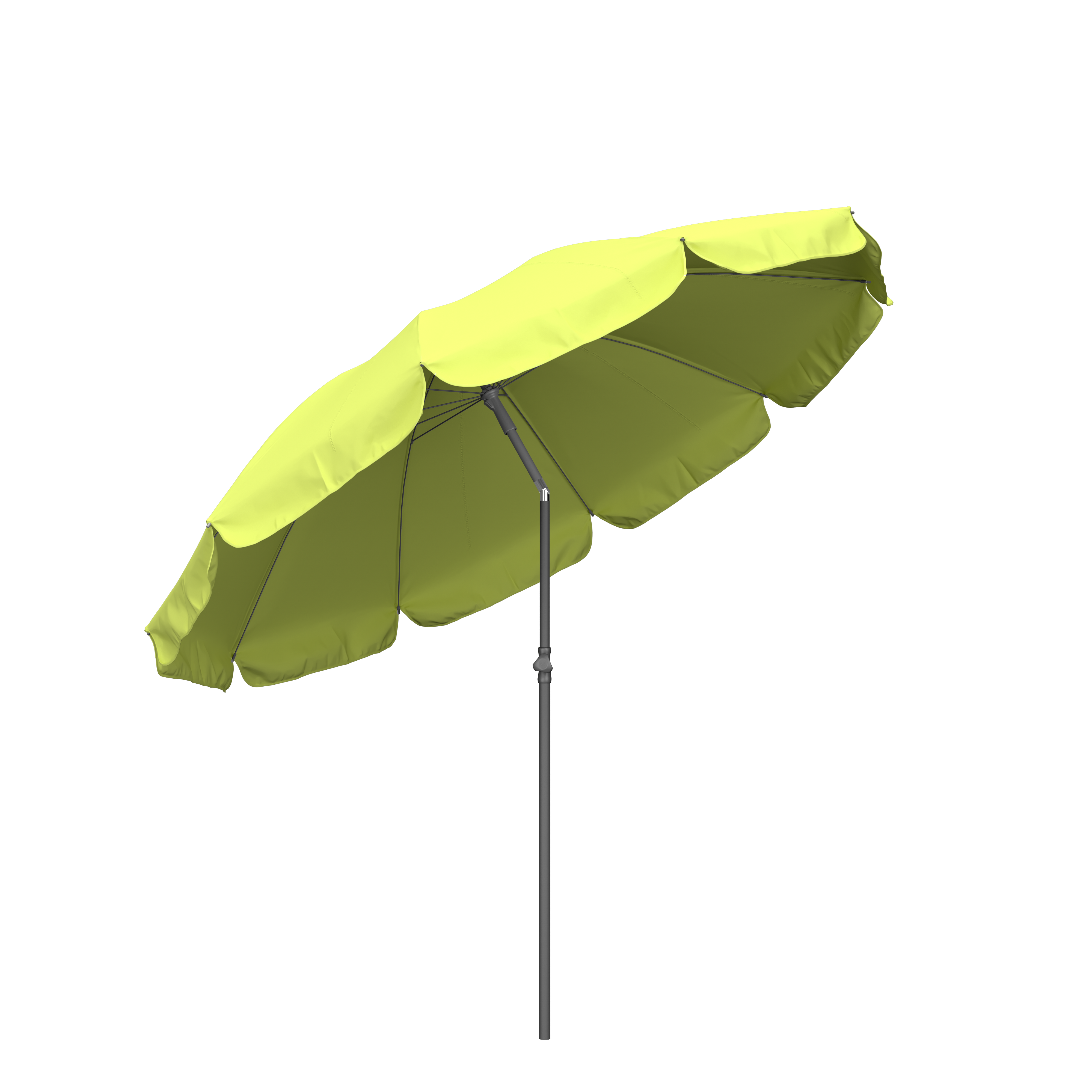 Parasol de mástil central redondo de acero COMATEX D250 verde ø 250 cm - 4