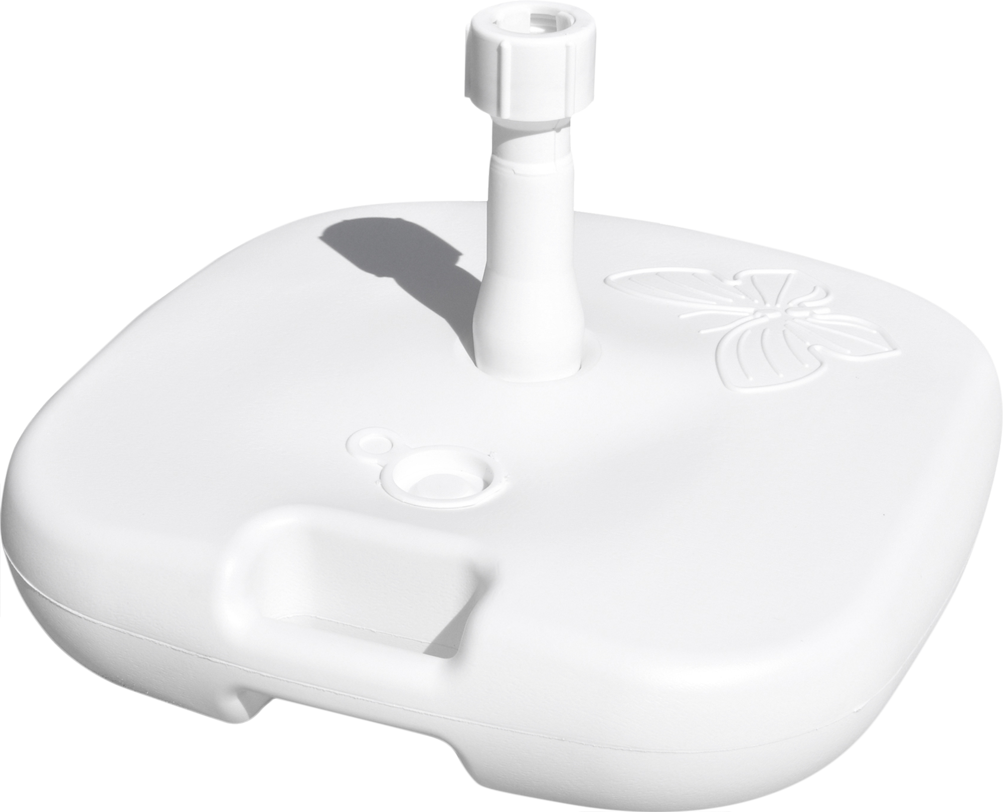 Pie de parasol rellenable papilon blanco 16l