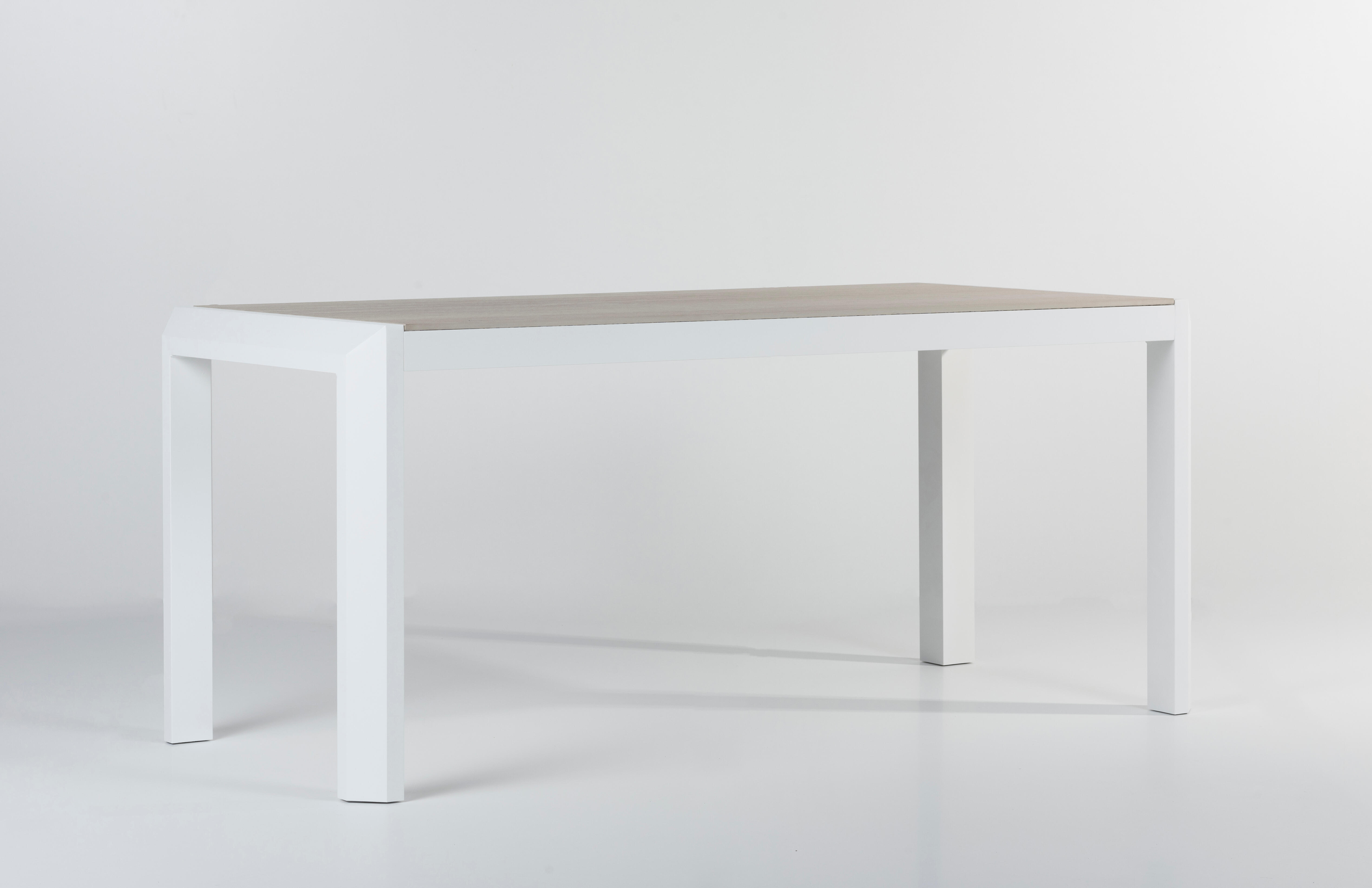 mesa de aluminio volga blanco origin de 90x74x195 cm