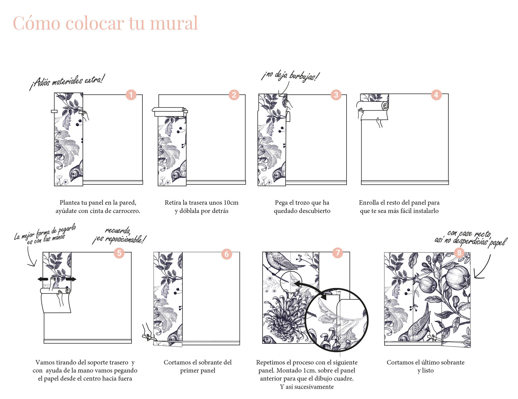 Mural adhesivo textil liso lavable naturaleza Bananera verde 132 x 260 cm MOTIF - 13
