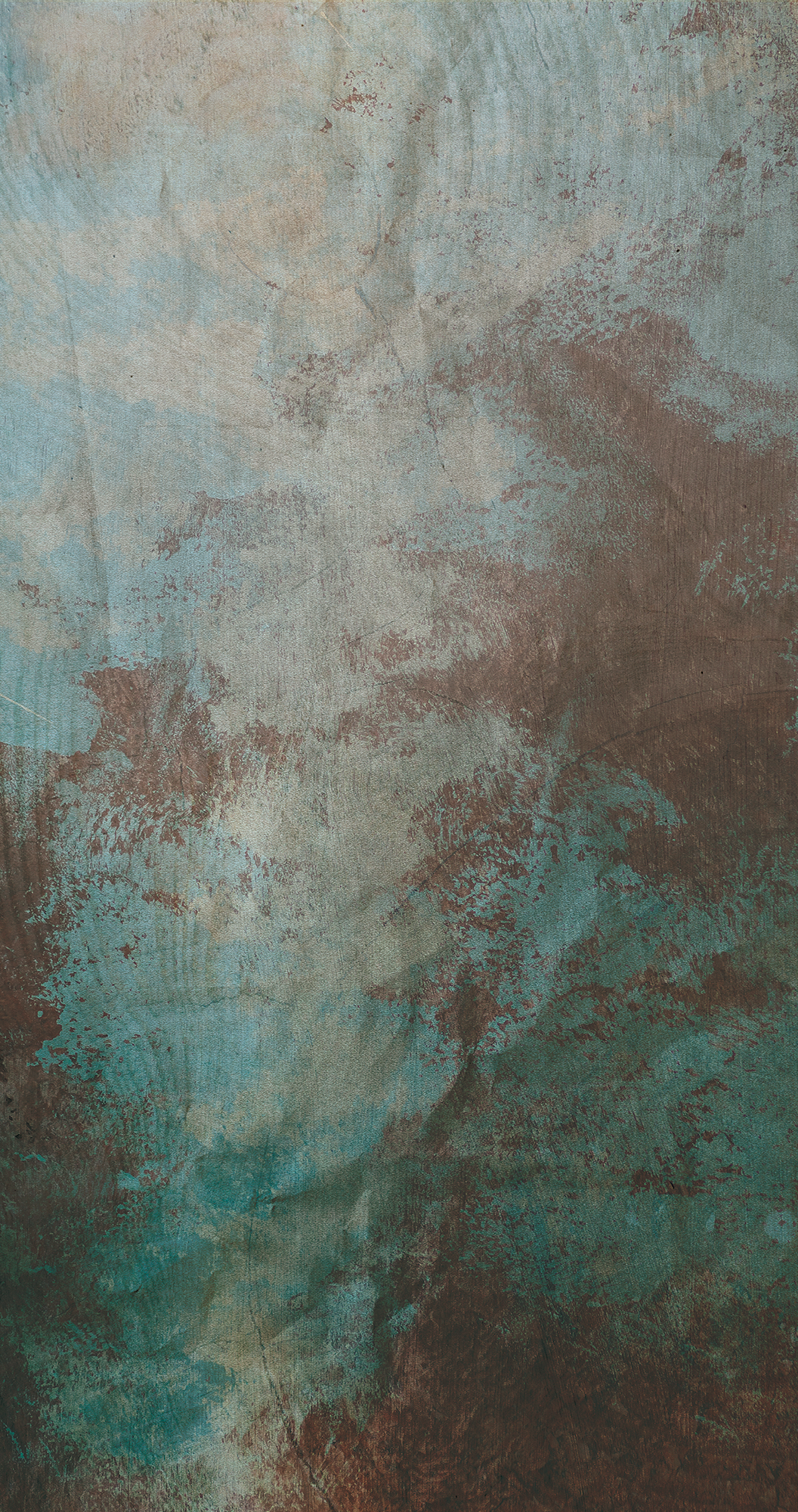 Mural Madera y Óxido azul de 132 x 260 cm. Textil liso. Apto para cocinas y baños. Lavable. Material de la base: Textil y método de pegado: Autoadherente. MOTIF - 3