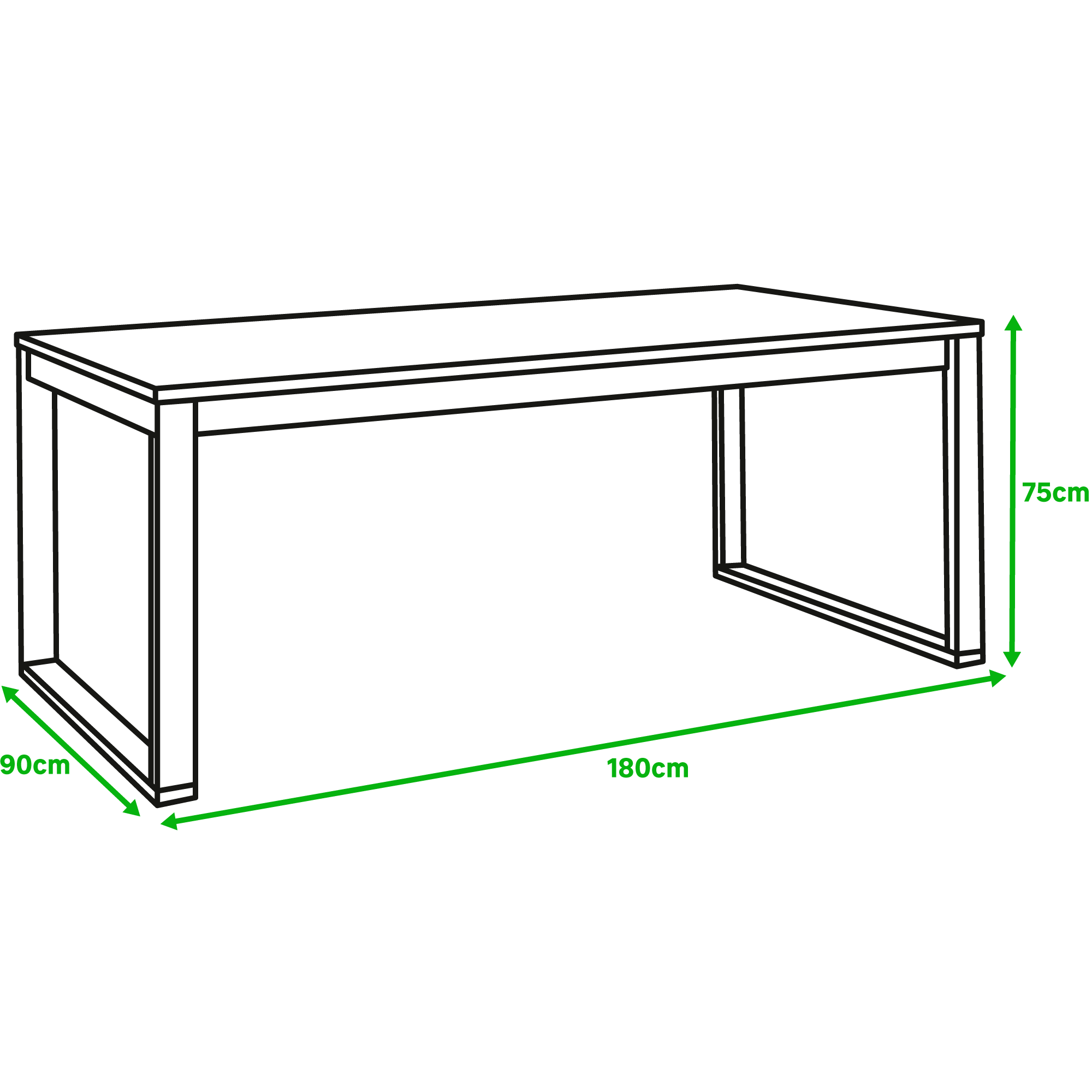 Mesa de madeira NATERIAL SOLARIS BUTTERFLY 180/240X90CM - 9