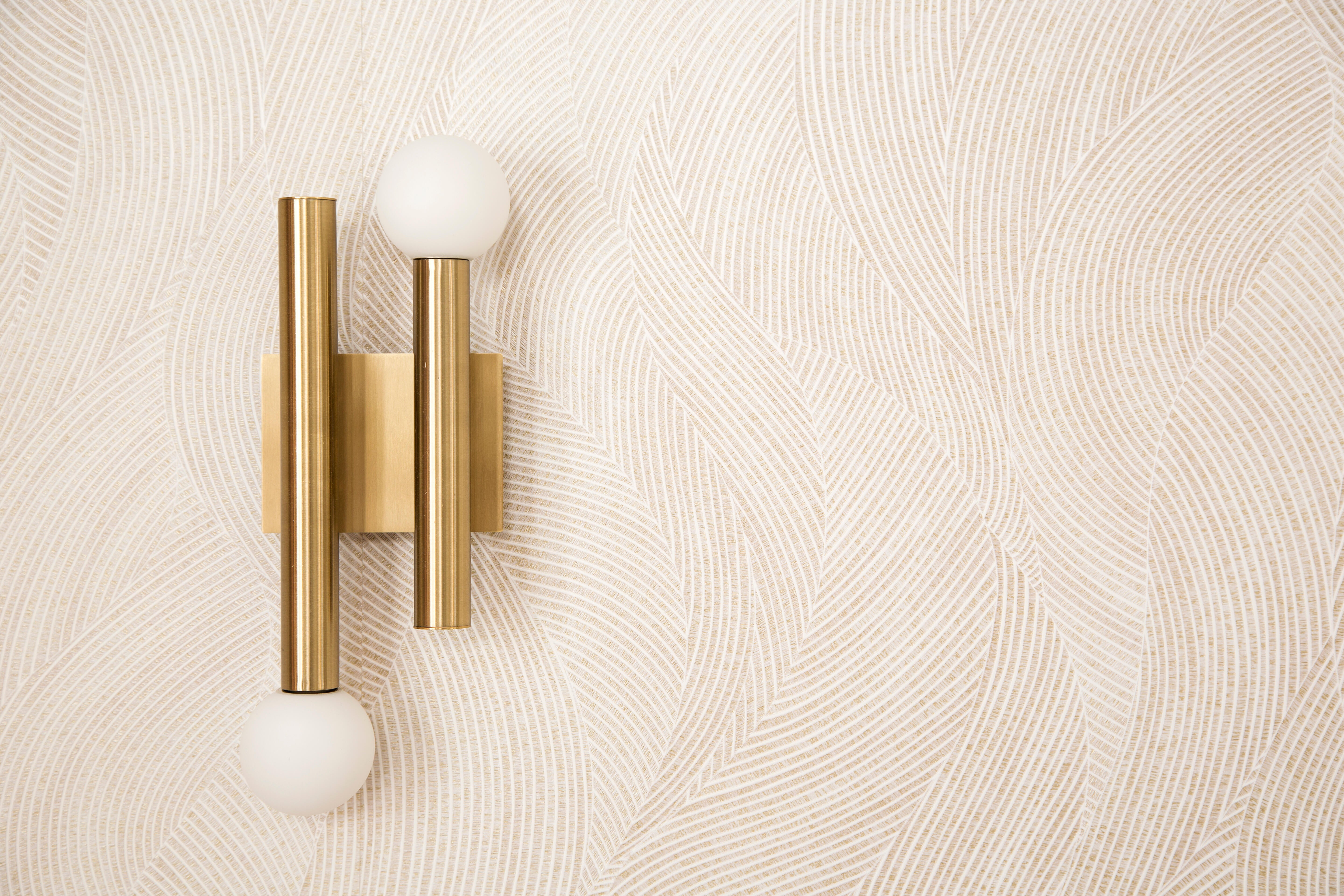 Papel de parede ONDAS BEGE DOURADO - 15