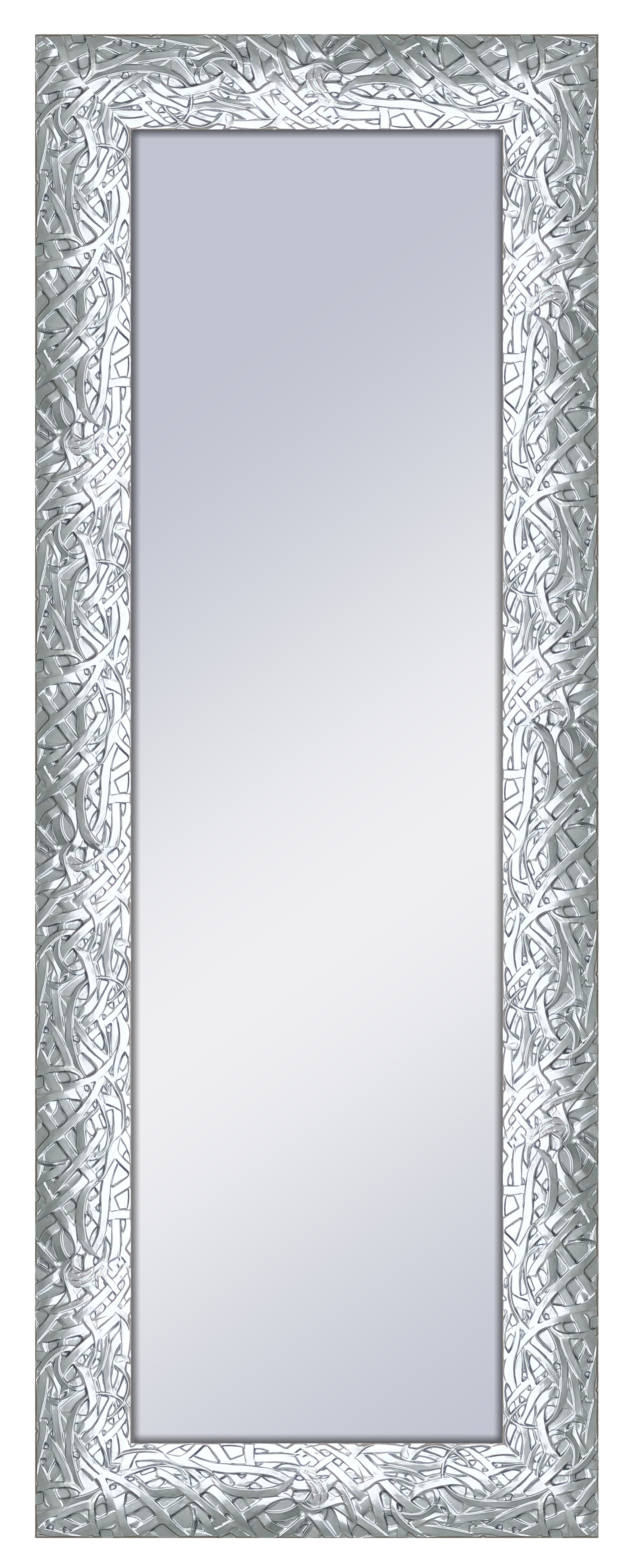 Espejo enmarcado rectangular eric brillo plata 60 x160 cm