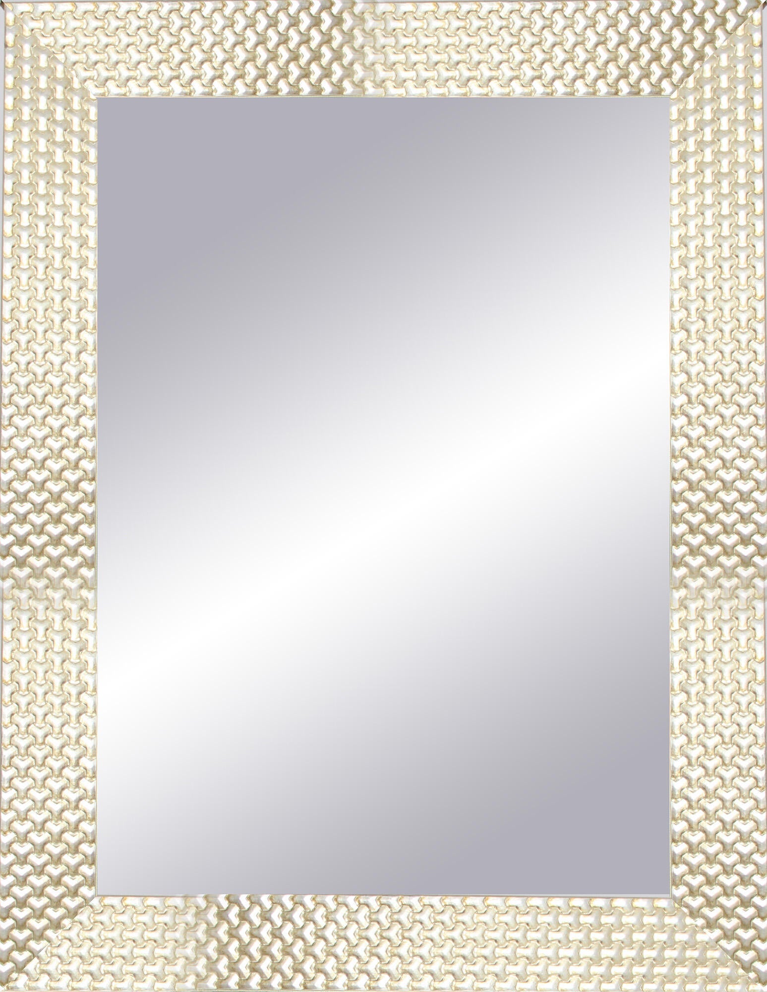 Espejo enmarcado de pared rectangular promo madera oro satinado de 74 x 149 cm