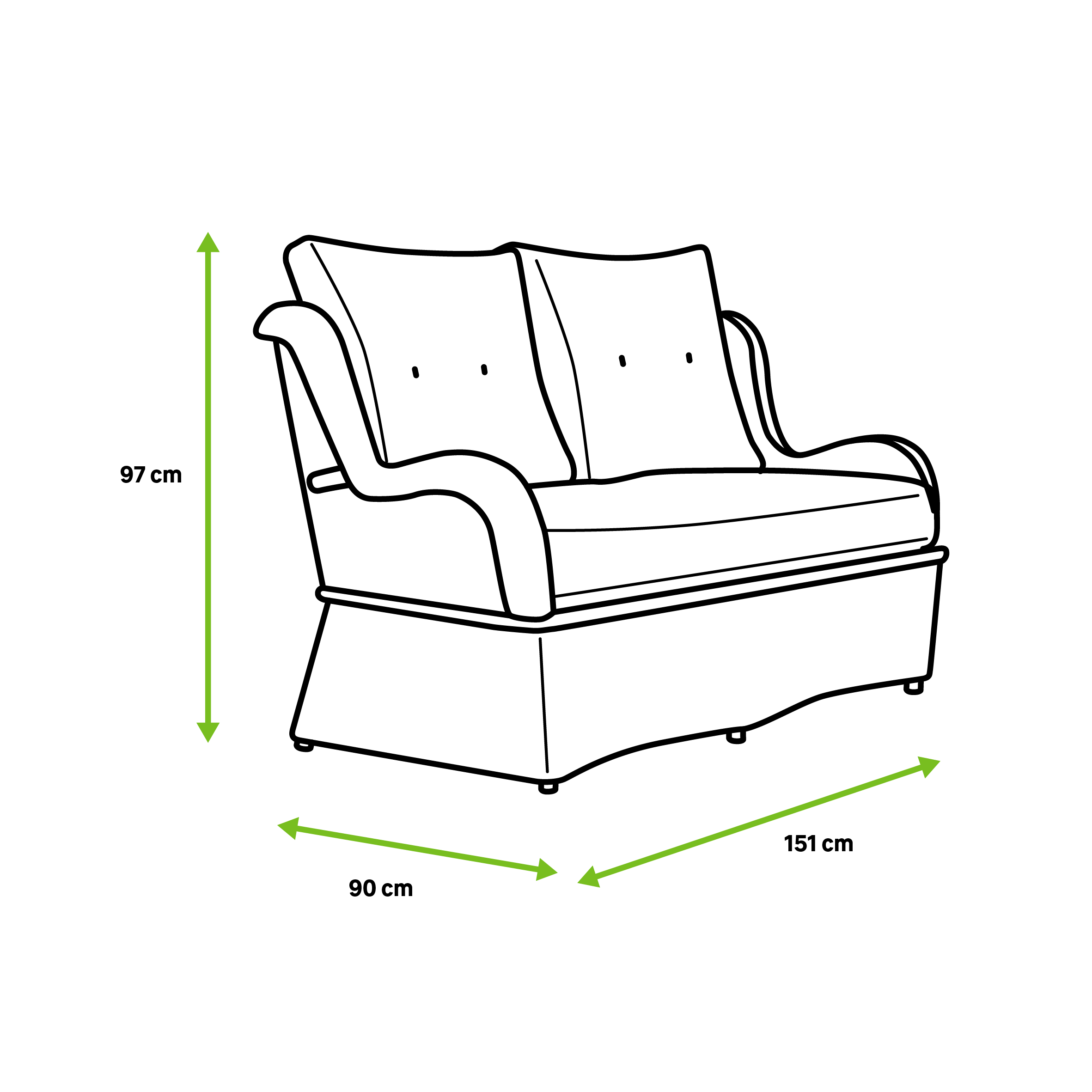 Sofá de jardín c/cojín de exterior de ratán natural Barry Koboo marrón 2 plazas - 2