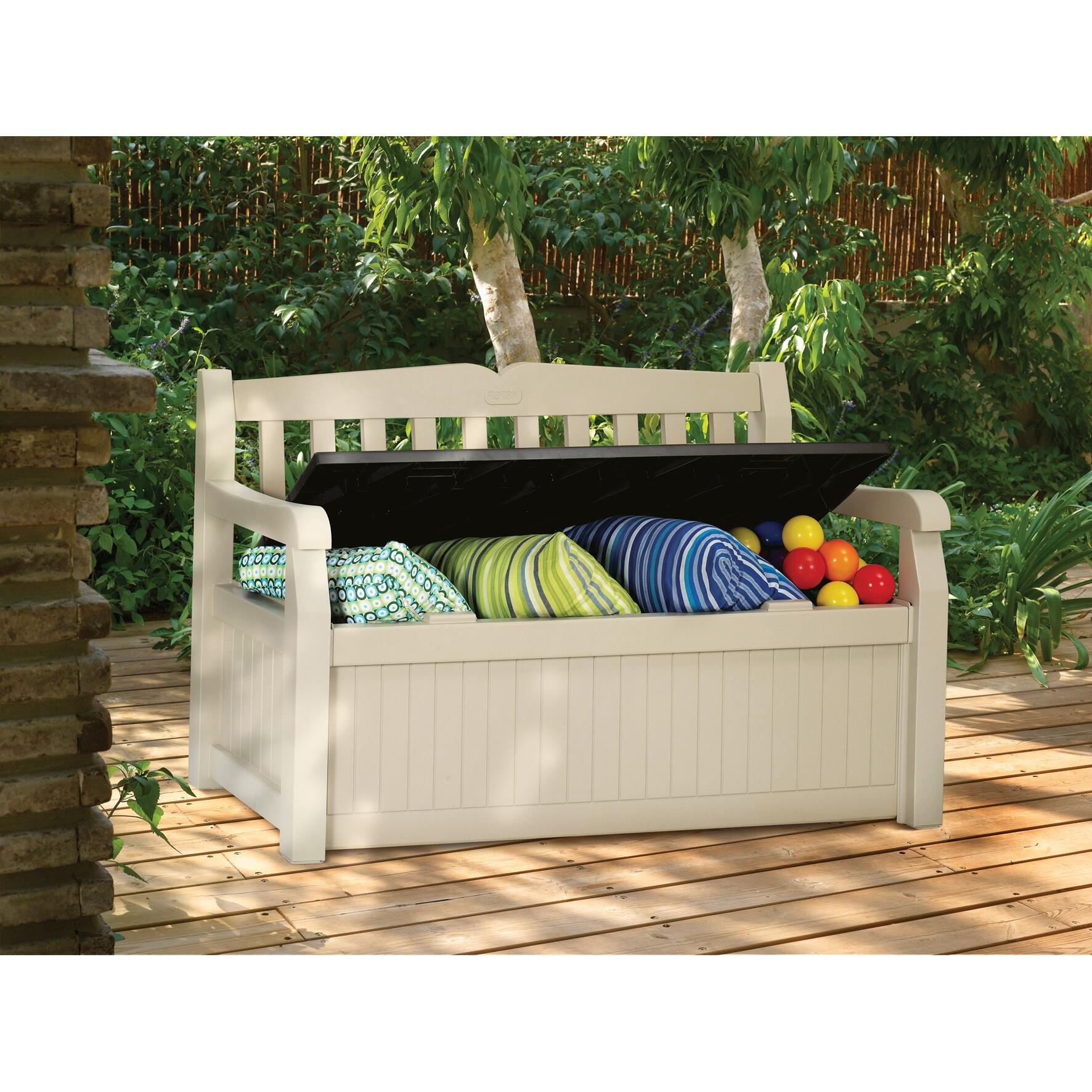 Banco e baú de resina GARDEN BENCH 265L 84X140X60CM - 5