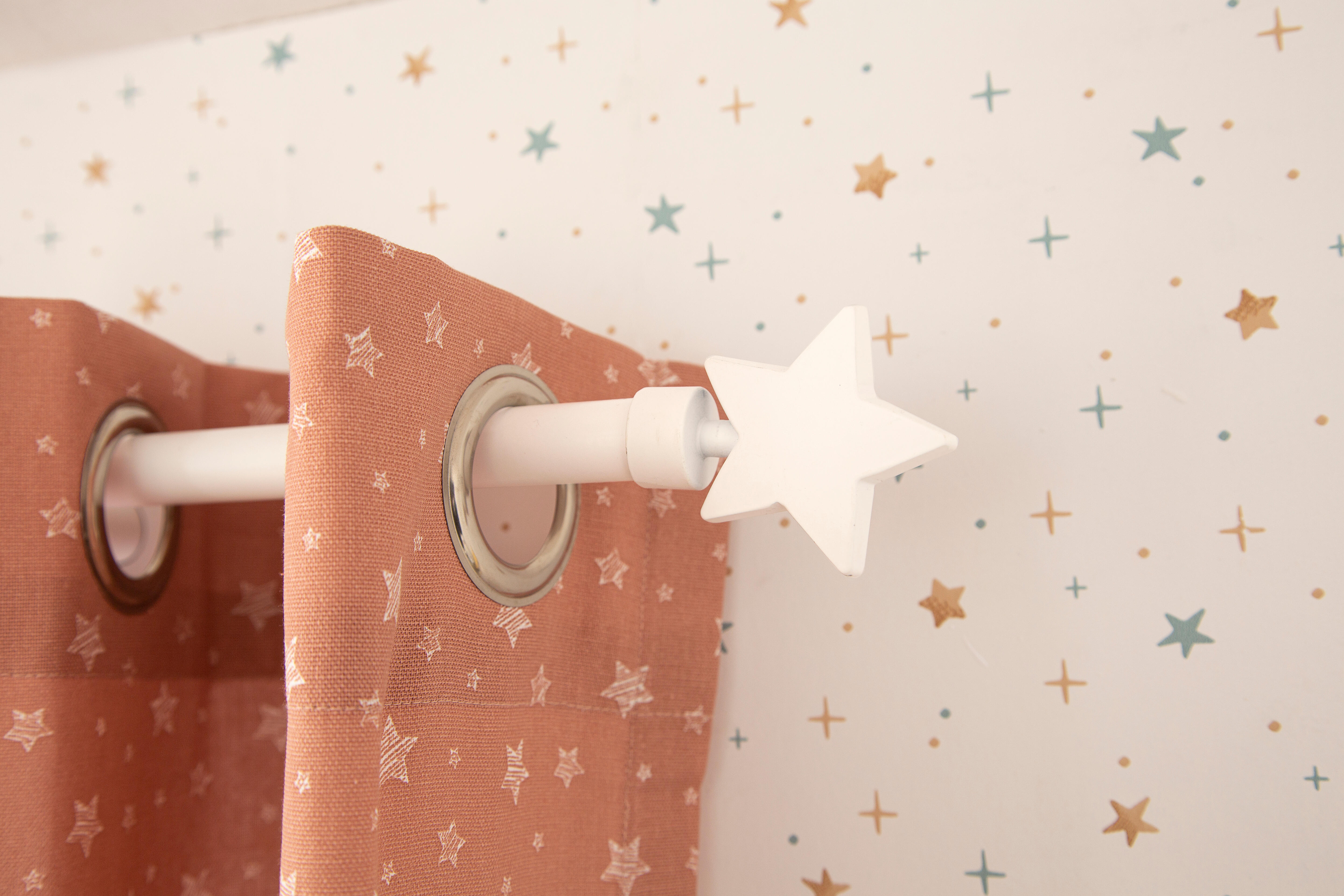 2 terminais para varão de cortina D20mm alumínio easyfix Inspire branco - 12