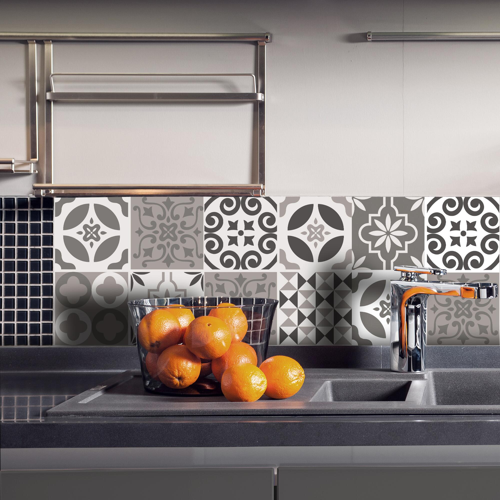Sticker decorativo azulejos brown