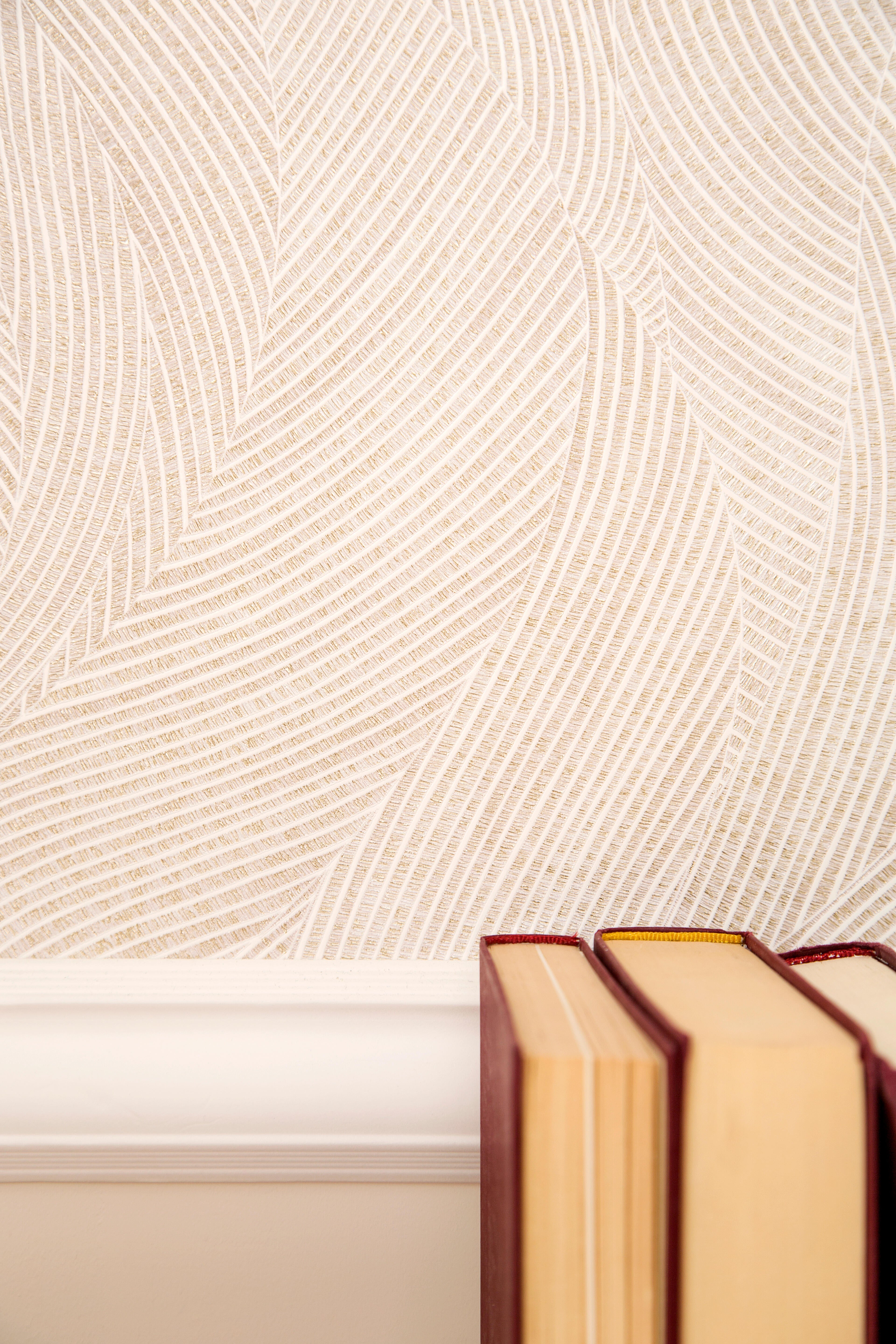 Papel de parede ONDAS BEGE DOURADO - 20