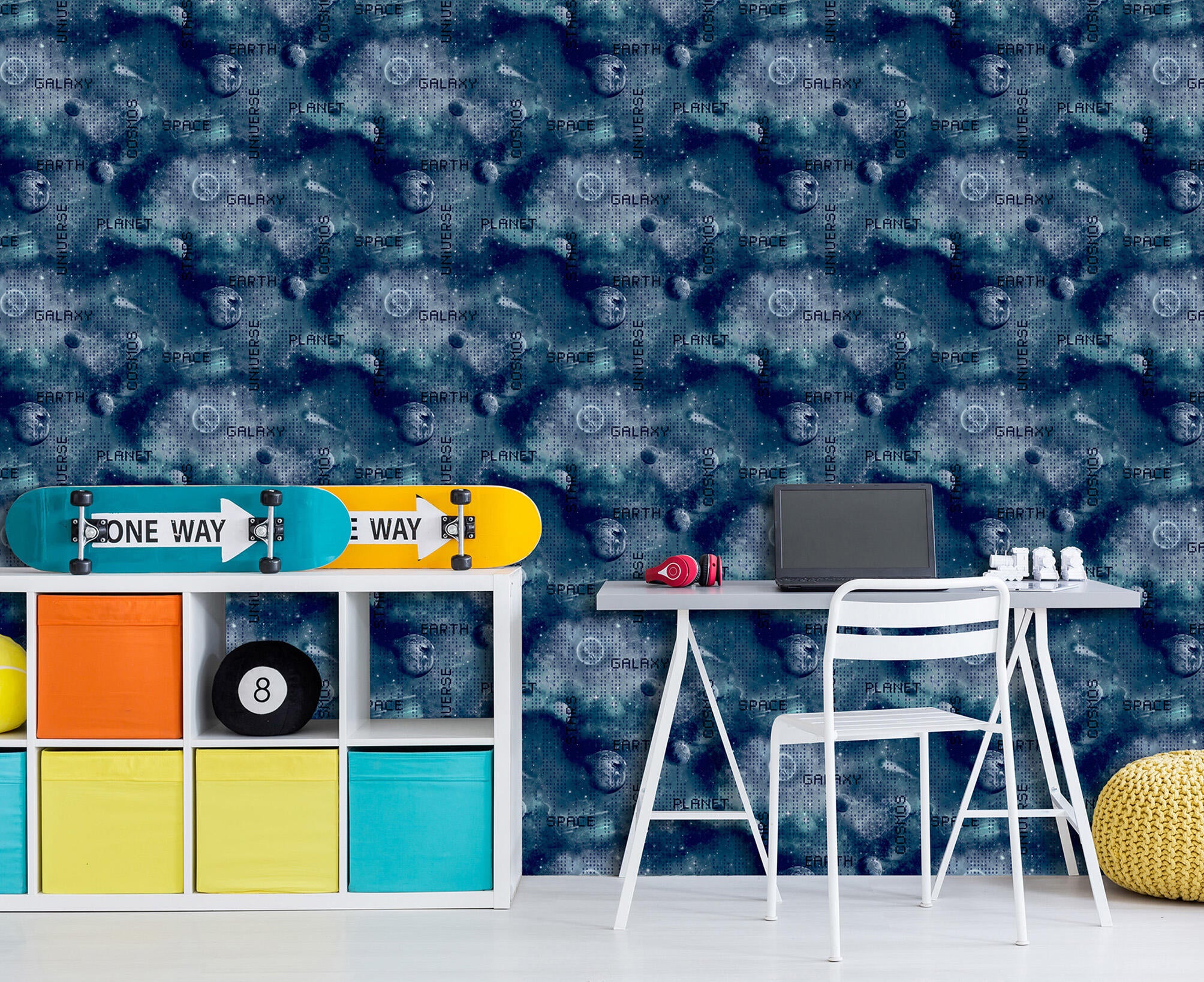 Papel pintado vinilo naturaleza azul