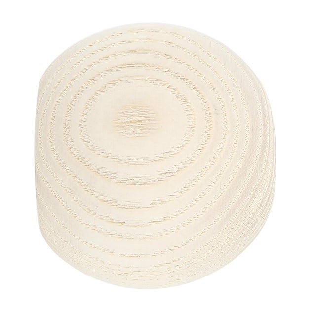 2 Terminales para barra de cortina Bola Bohème MOBOIS madera beige blanqueado para barra diámetro 28 mm