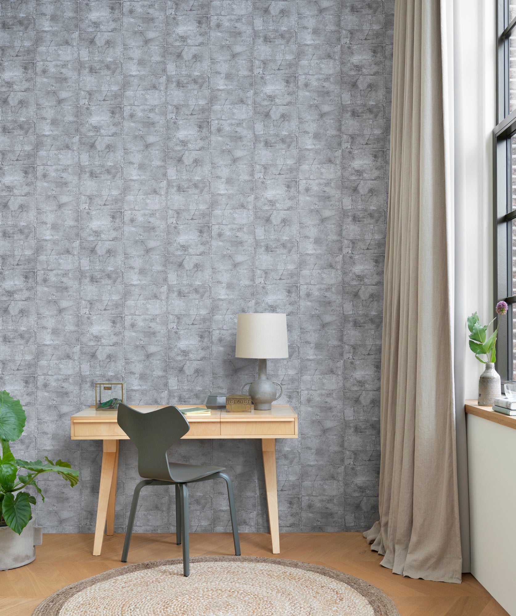 Papel pintado vinilo aplicación cola en pared urban city manhattan 520156 gris rasch 53cmx10.05m