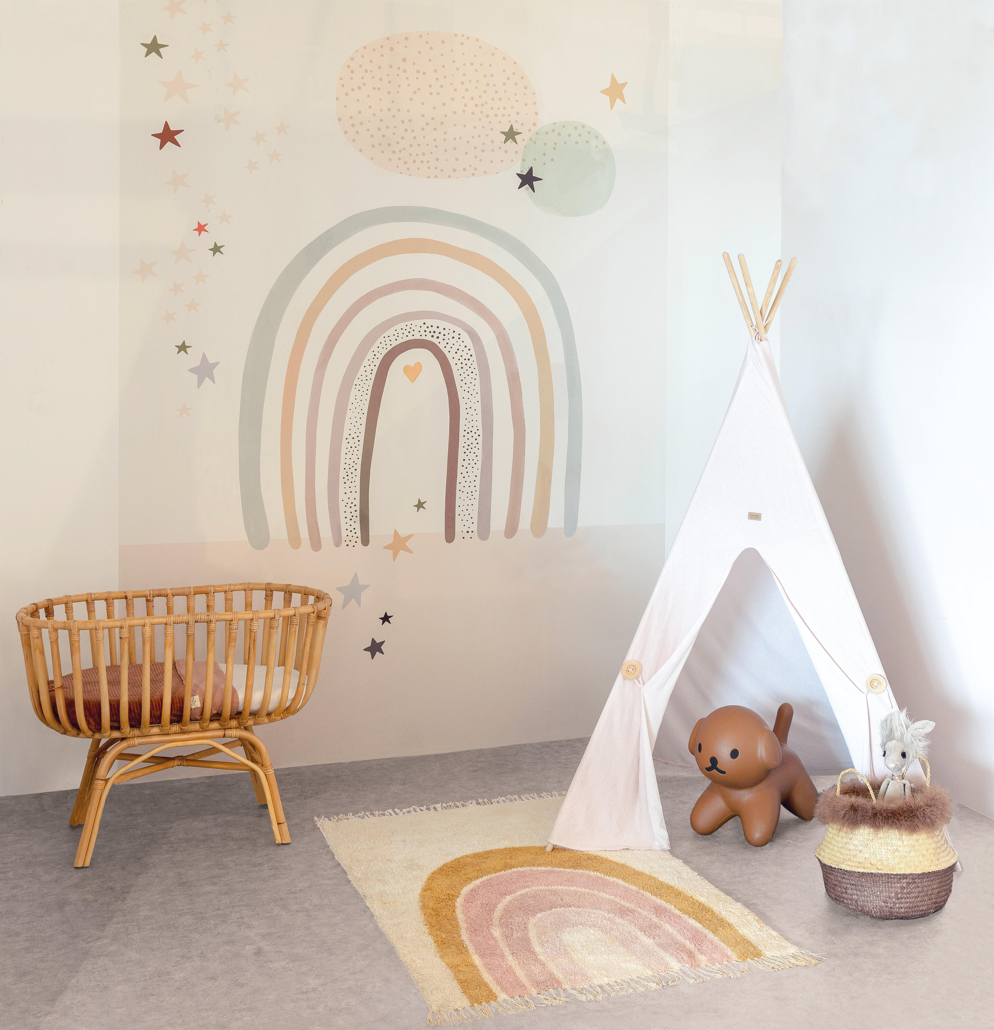 Mural papel liso lavable infantil dreams 557398 multicolor 200 x 280 cm rasch
