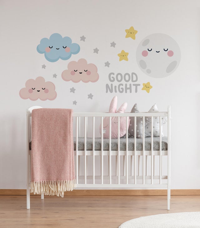 Sticker decorativo Good Night Moon infantil 32x200 cm