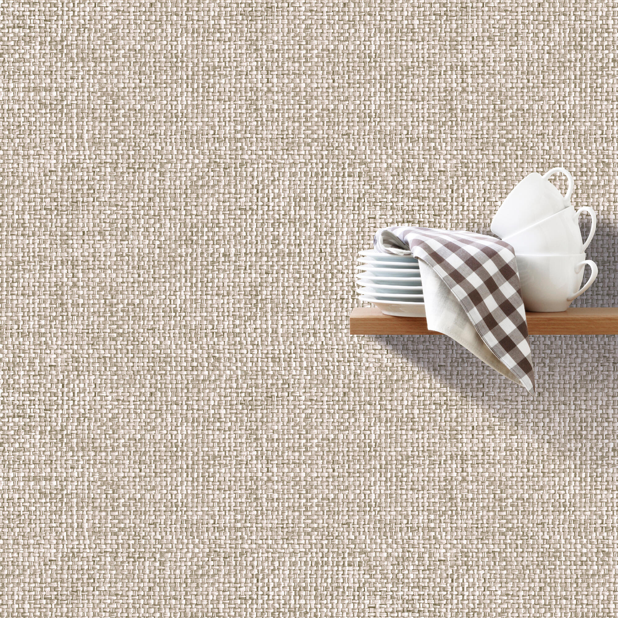 Papel pintado tnt aplicación cola en pared imitación material tnt eco 2059-2a rafia beige ich 53cmx10m limpieza con paño húmedo