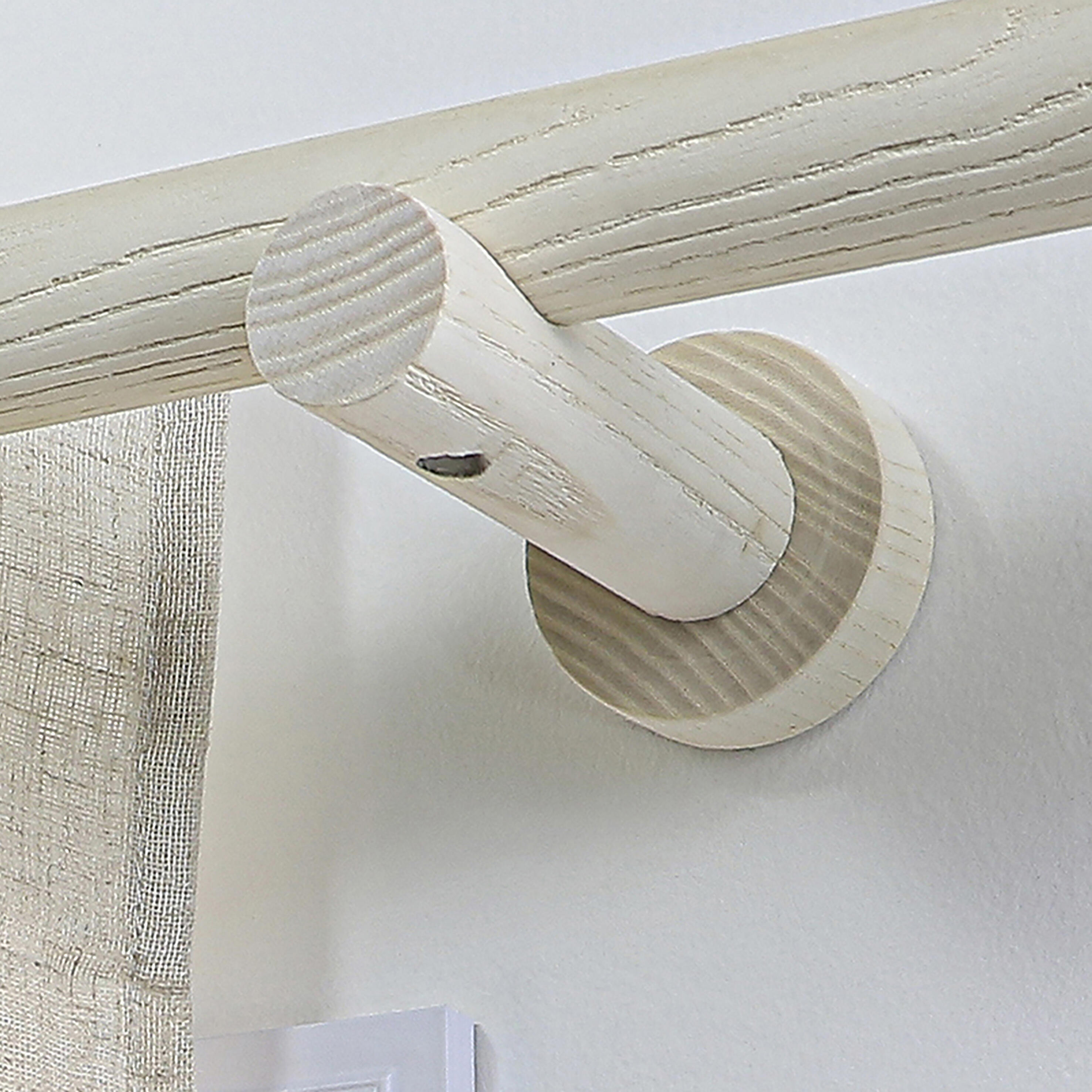 1 Soporte techo pared para barra diámetro 28 mm Bohème MOBOIS madera fijo 8 cm - 2