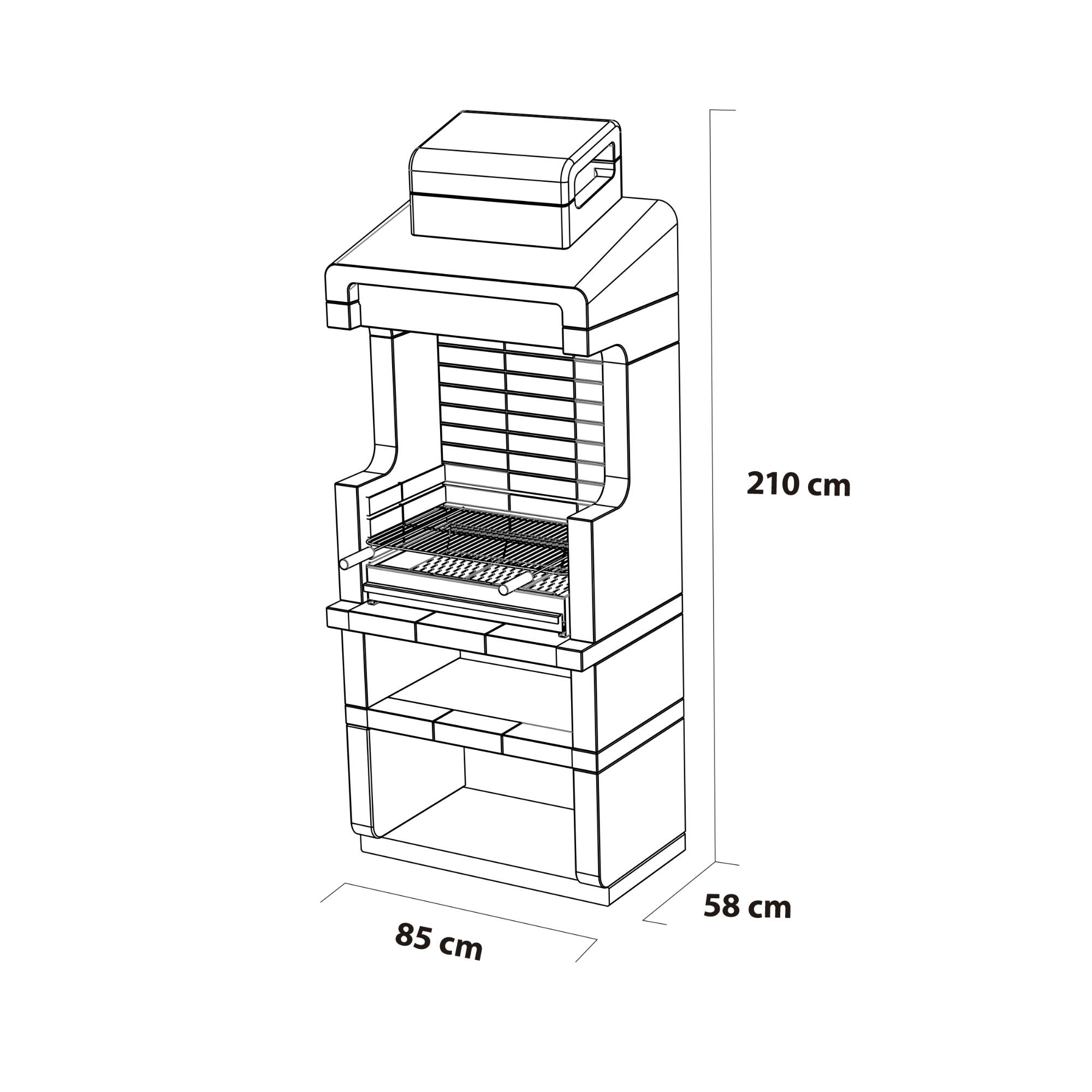 Barbacoa de obra TUOZI hormigón madera y carbón Durango recomendado para menos de 6 personas - 12