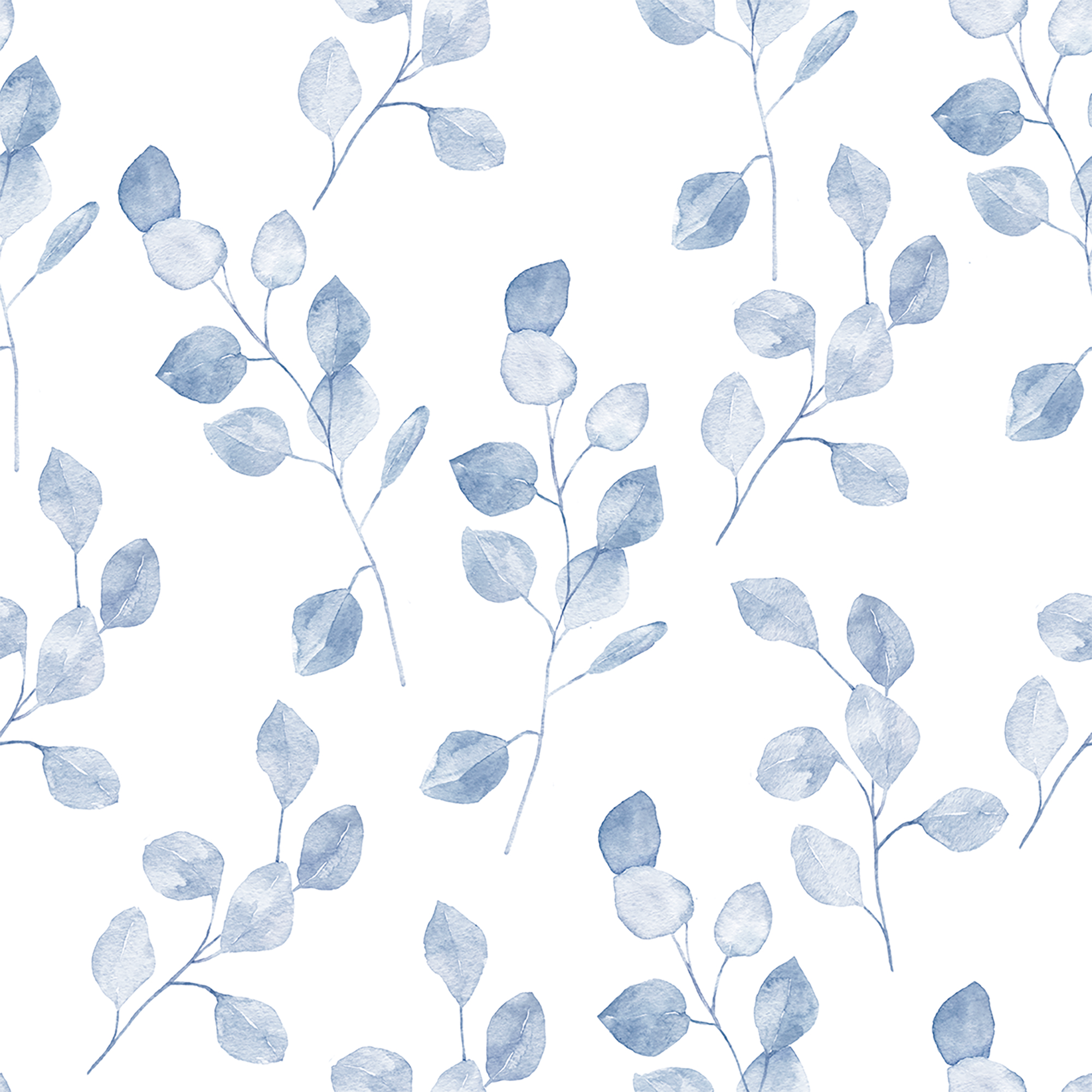 Papel pintado TNT adhesivo Naturaleza Hojas invierno azul  MOTIF 129cmx2.6m lavable apto para cocinas o baños - 2