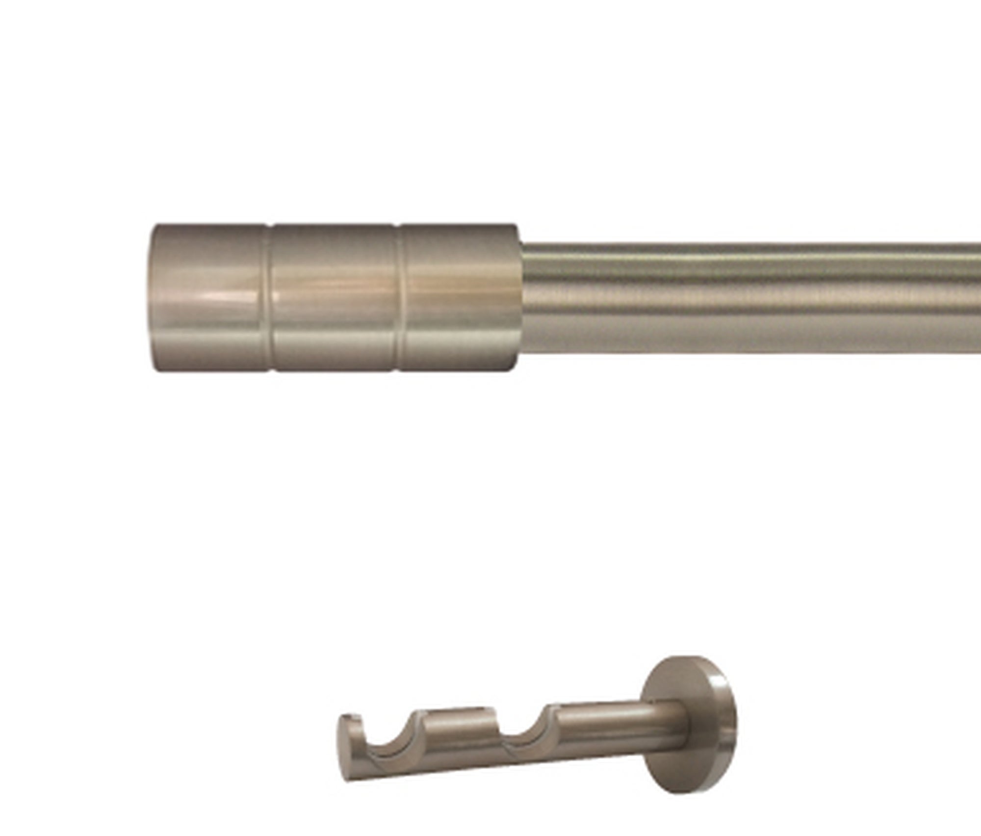 Kit 2 barras metal ø 20mm pipe azero 250cm s/anillas pared