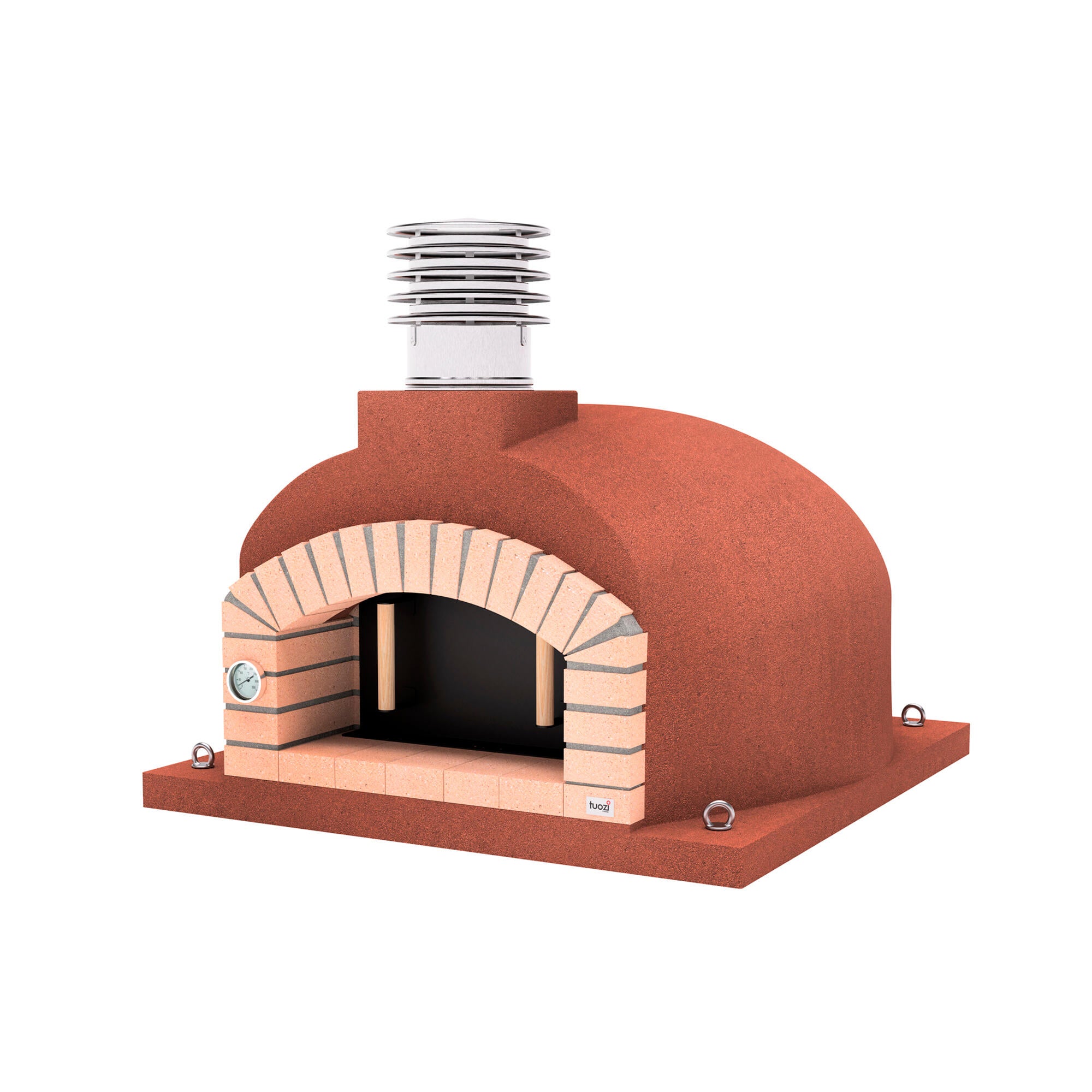 Horno leña olympus mons pro rojo 130cm