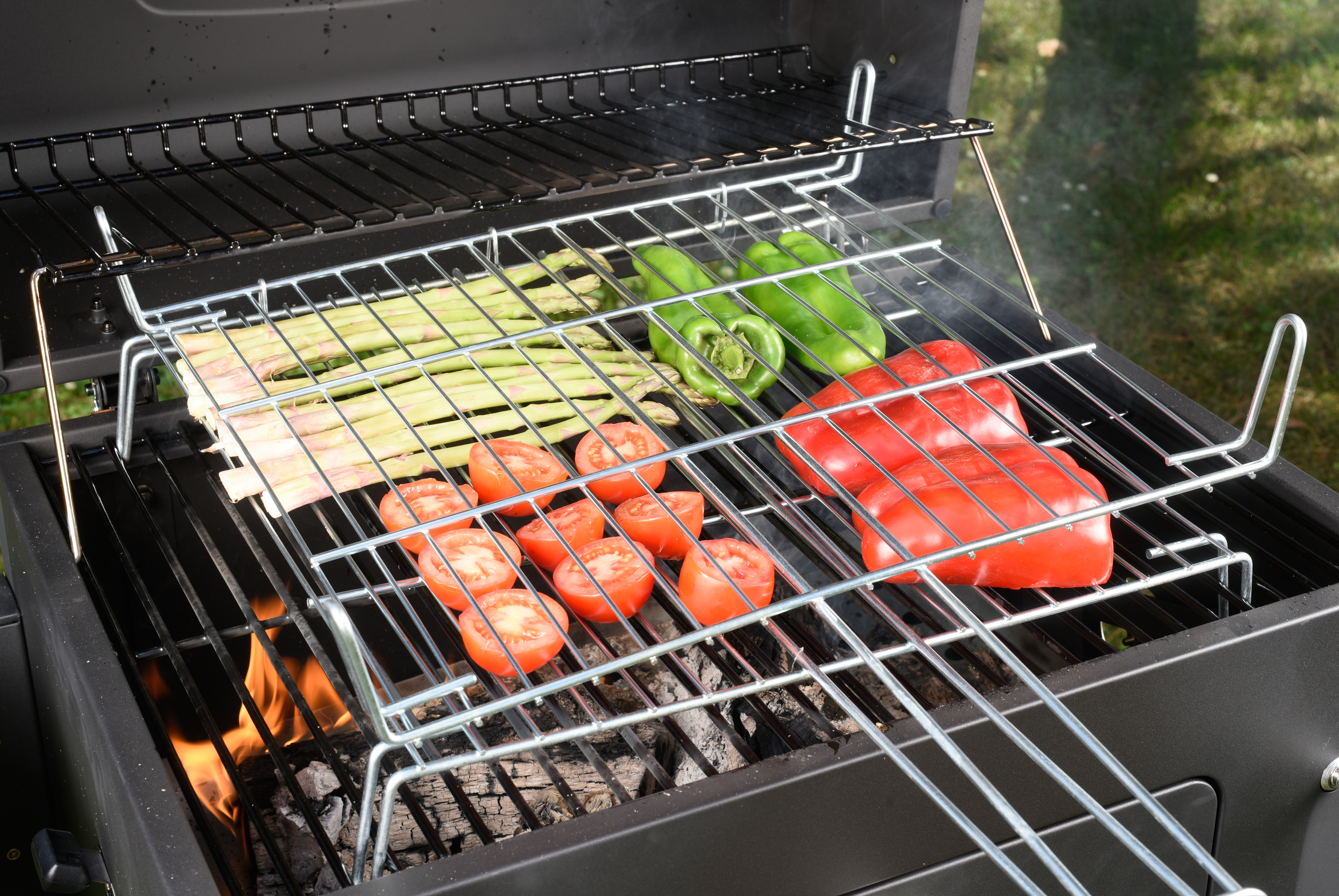 Parrilla doble de acero 40x2.7x40 cm - 2