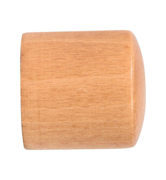 2 Terminales para barra de cortina Tapón Essential INSPIRE madera haya para barra diámetro 28 mm