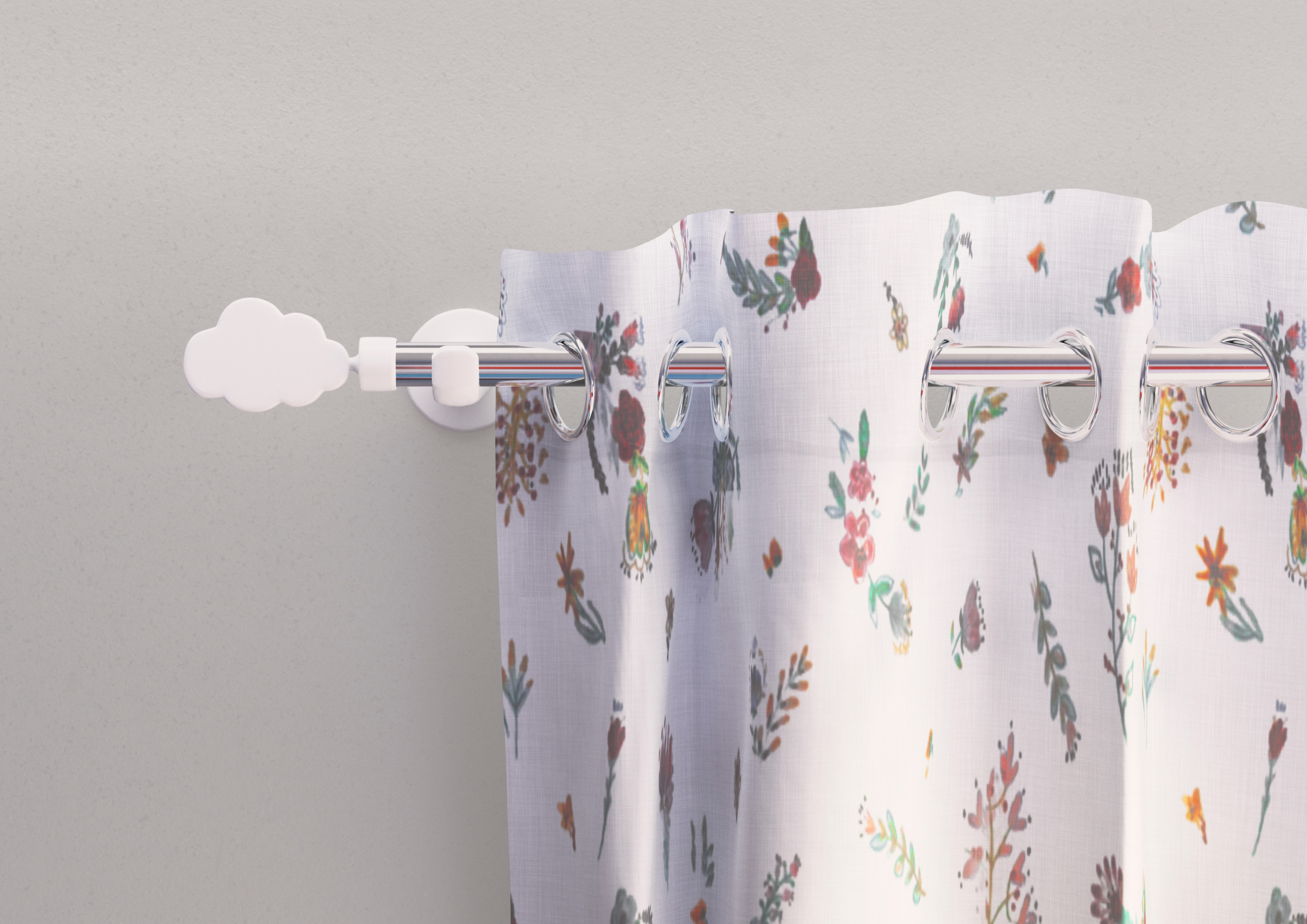 Varão Inspire easyfix metal d20cm 1.50m branco mate - 18