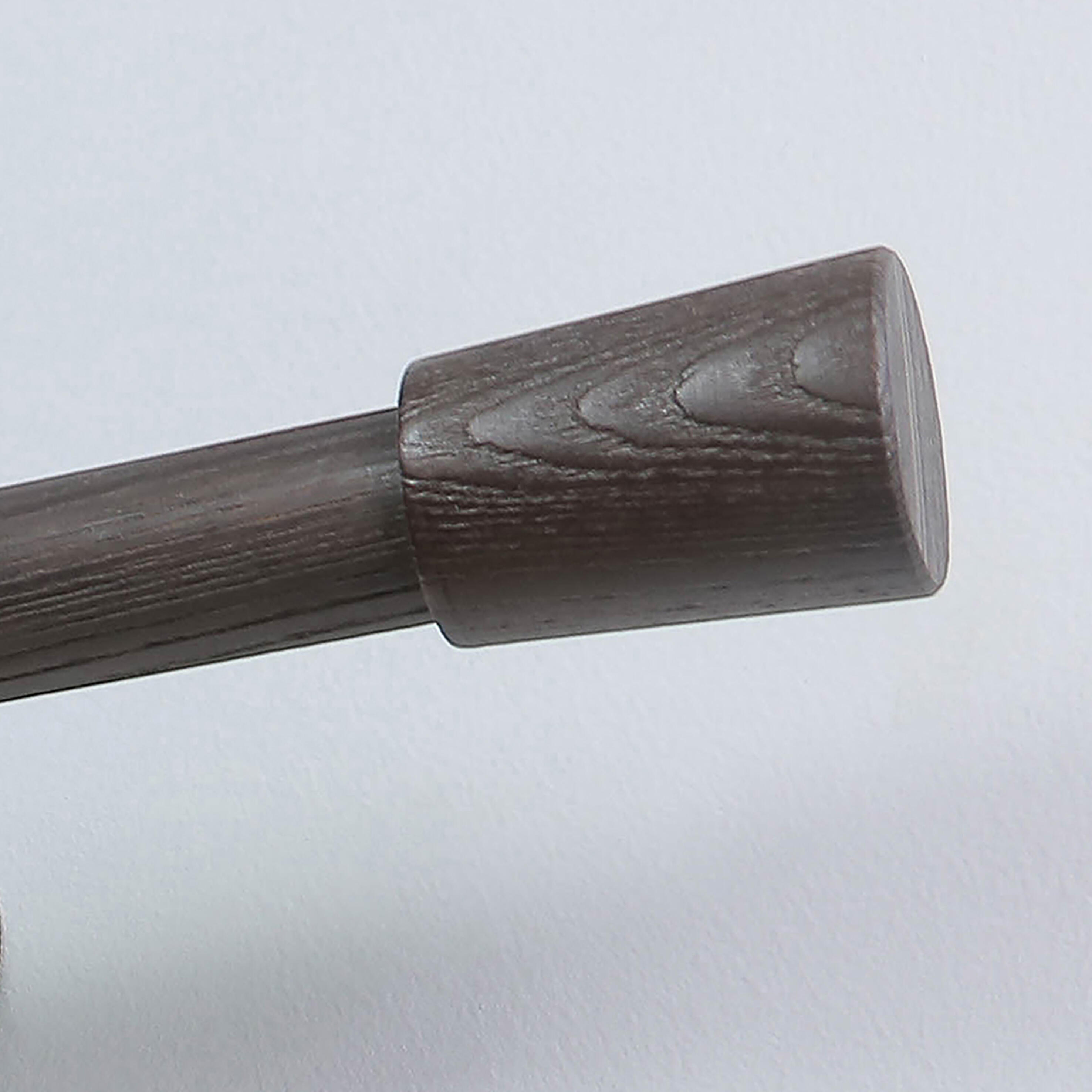 2 Terminales para barra de cortina Cilindro Bohème MOBOIS madera marrón para barra diámetro 28 mm - 2