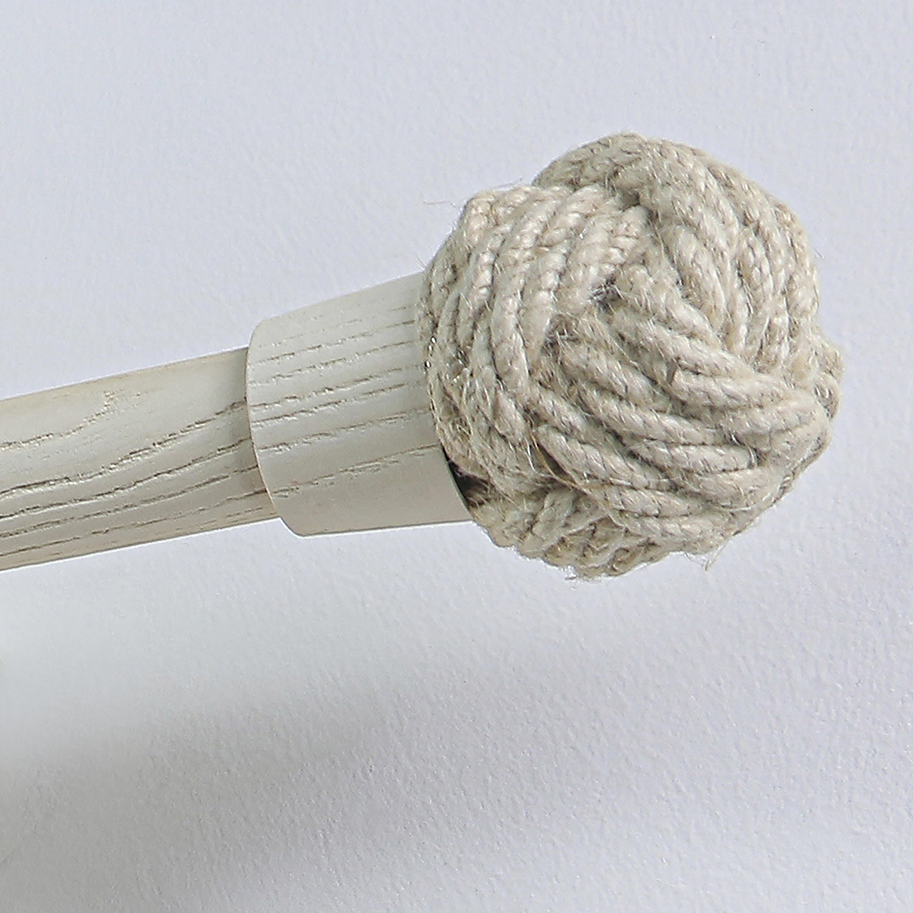 1 Terminal para barra de cortina Cuerda Bohème MOBOIS madera beige blanqueado para barra diámetro 28 mm - 3
