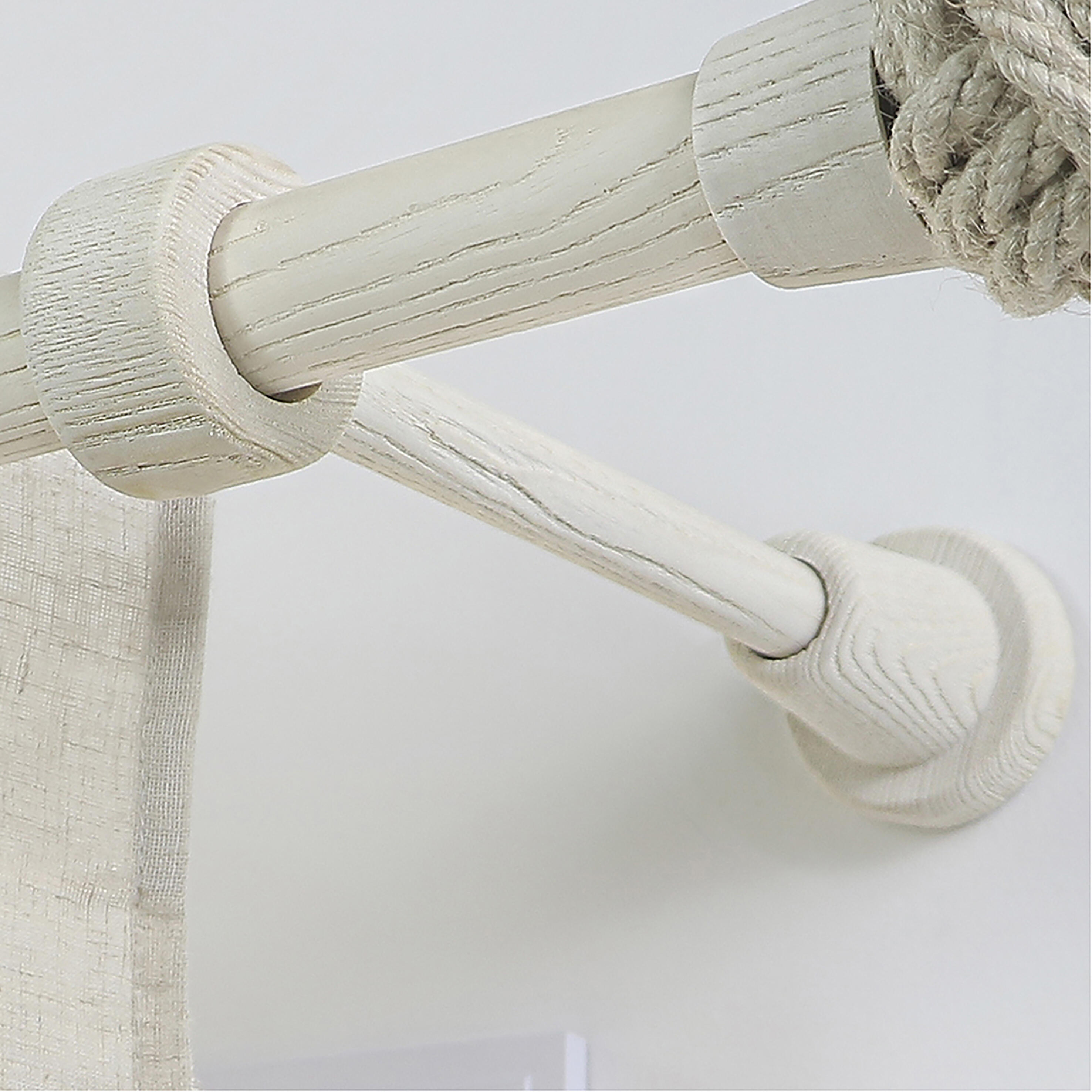 1 Soporte a techo MOBOIS para barra diámetro 28 mm Bohème madera recortable 22 cm - 3
