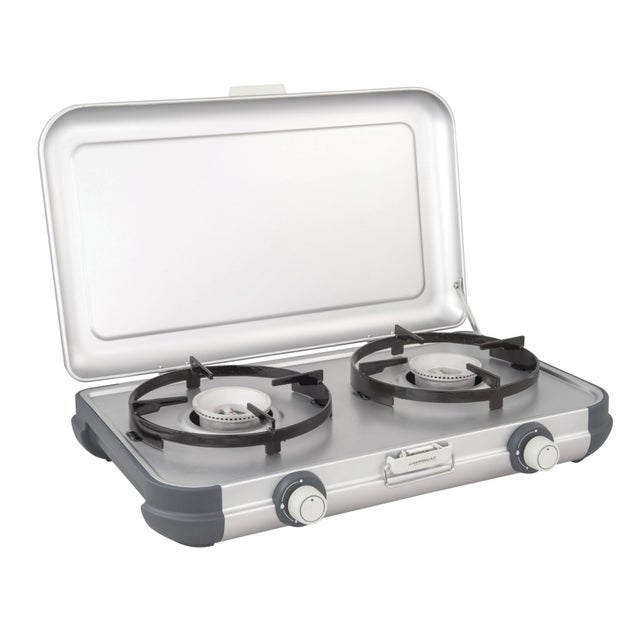 Hornillo de gas CAMPINGAZ Cocina Camping Kitchen 2 de 2 quemadores y 4 kw de potencia recomendado para menos de 6 personas