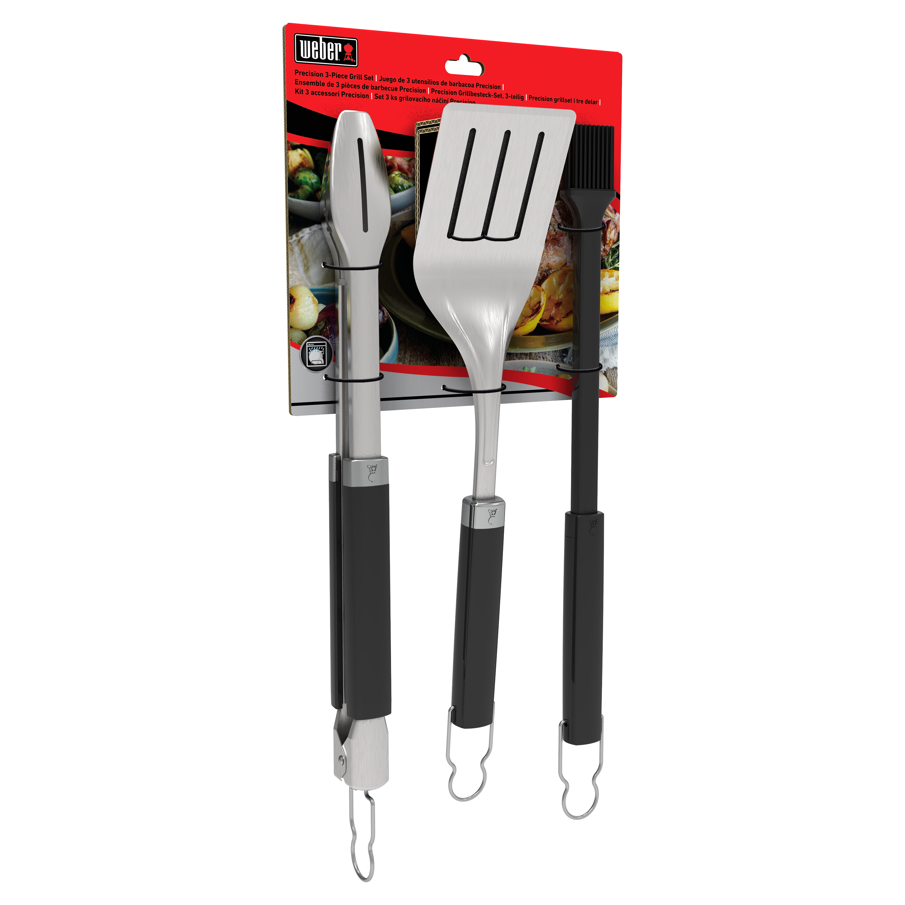 Pinza per barbecue in acciaio WEBER Kit 3 accessori Precision L 27 x L 5.5 x H 58 cm - 7