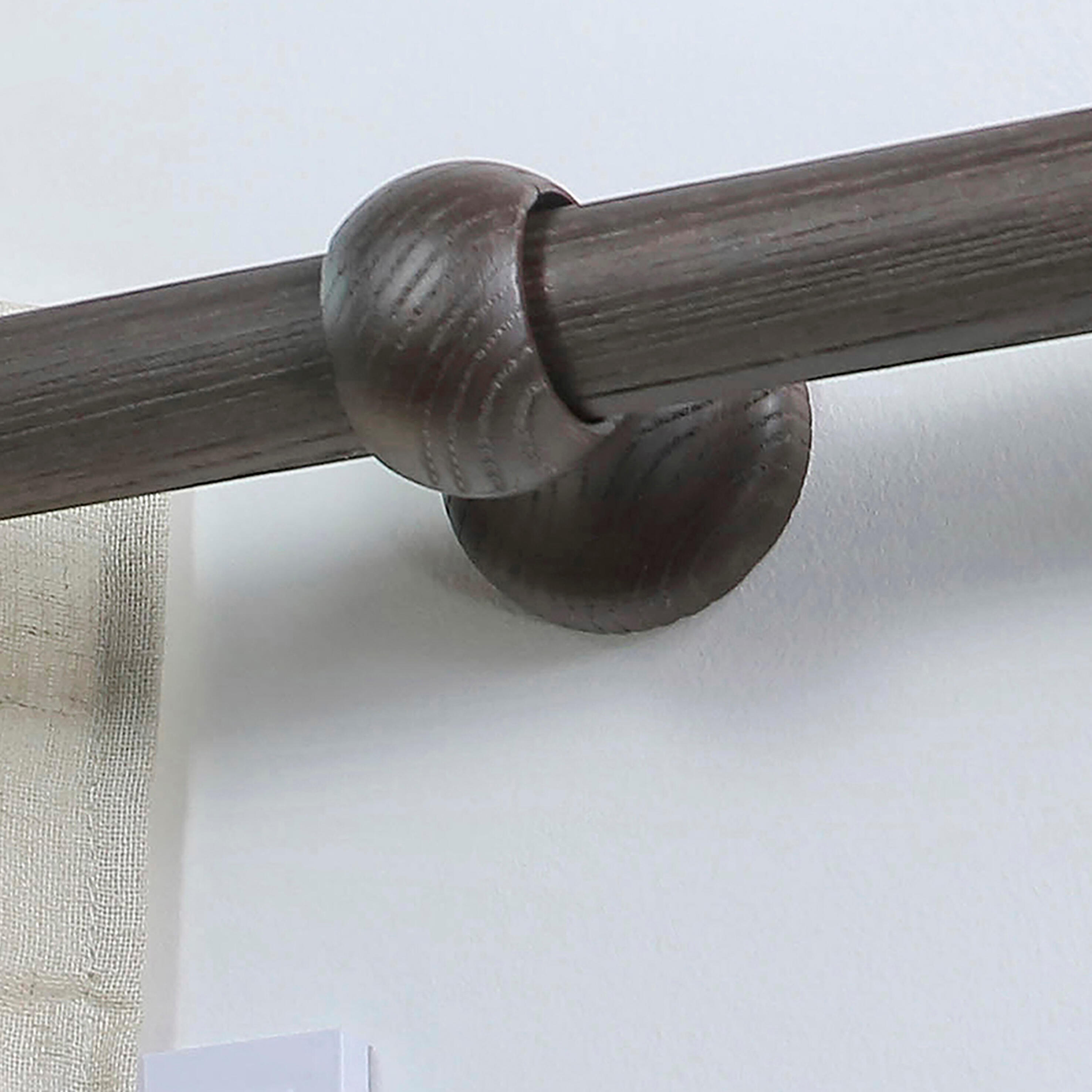 1 Soporte a techo MOBOIS para barra diámetro 28 mm Bohème madera fijo 5 cm - 3