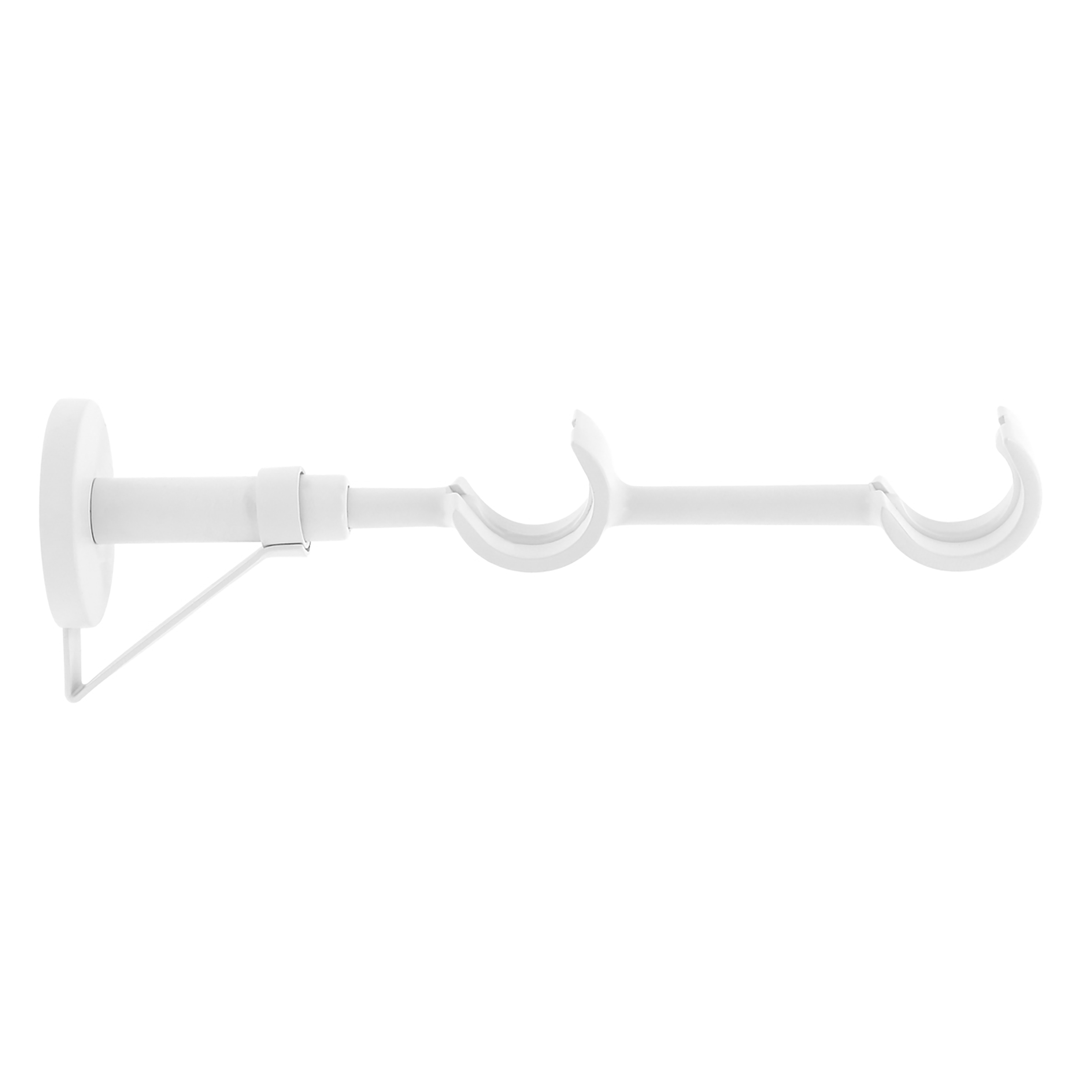 Soporte extensible doble 115-250 d28 blanco mate