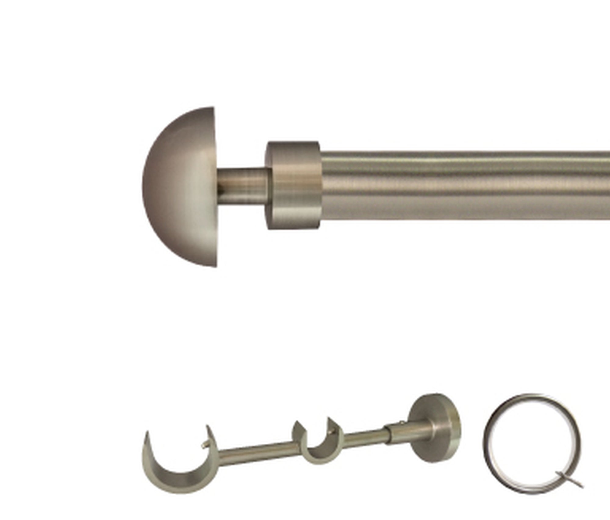 Kit 2 barras metal ø 30-20mm seta azero 250cm c/anilla pared