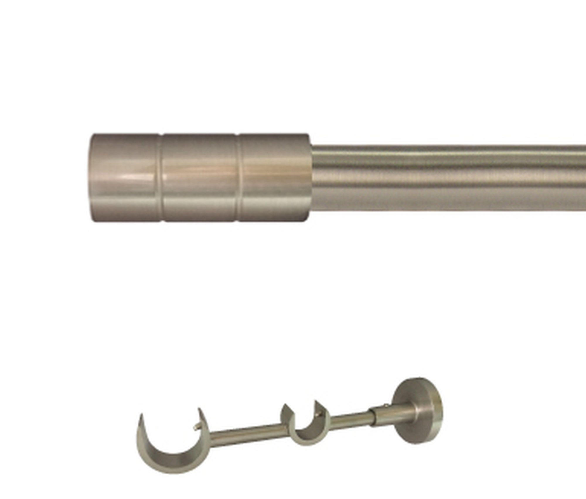 Kit 2 barras metal ø 30-20mm pipe azero 150cm s/anilla pared