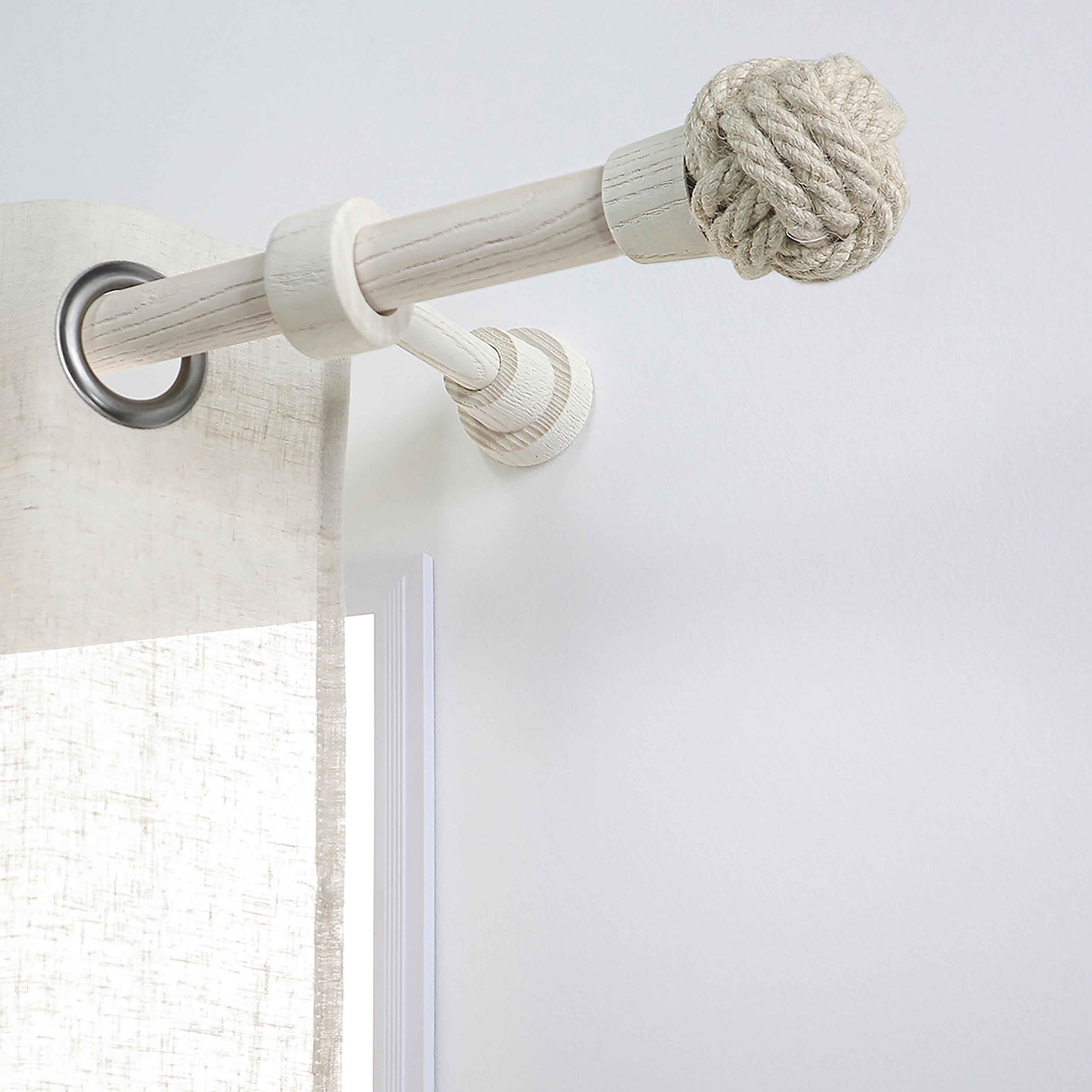 1 Soporte techo pared para barra diámetro 28 mm Bohème MOBOIS madera recortable 8.5-13 cm - 3