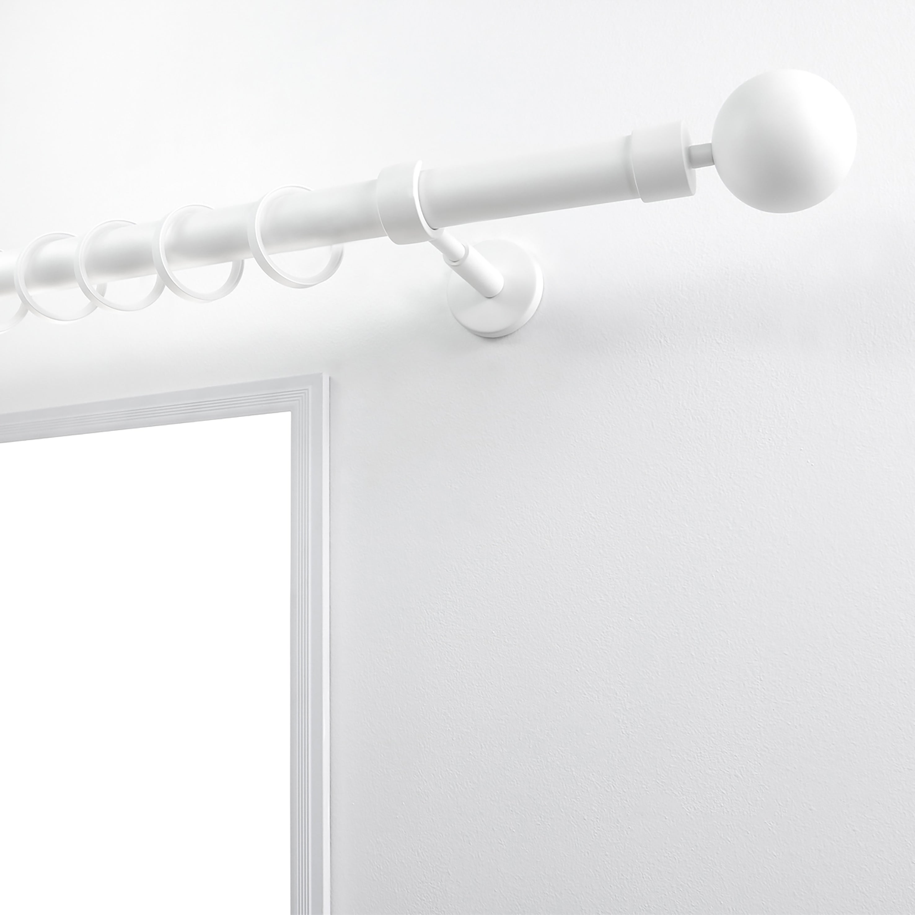 10 Anillas para barra de cortina diámetro 28 mm acero MOBOIS blanco mate - 2