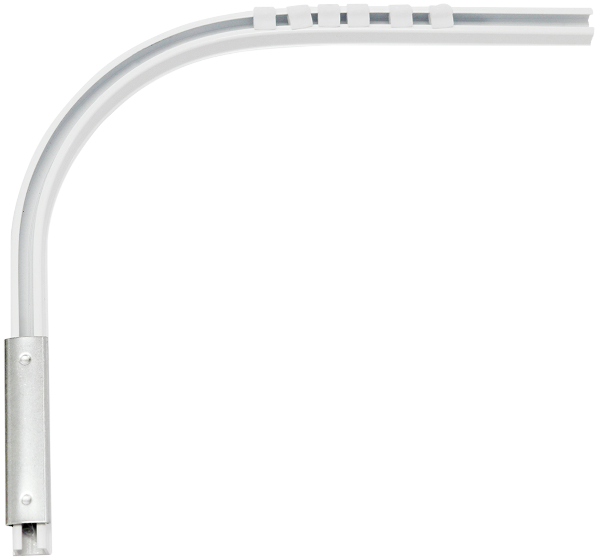 Curva 90° de riel manual para cortina ligera