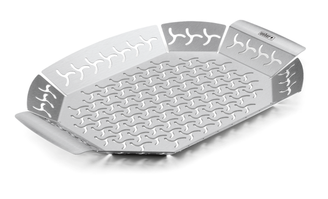 Soporte para asar en barbacoa de acero inoxidable 37x3.5x37 cm
