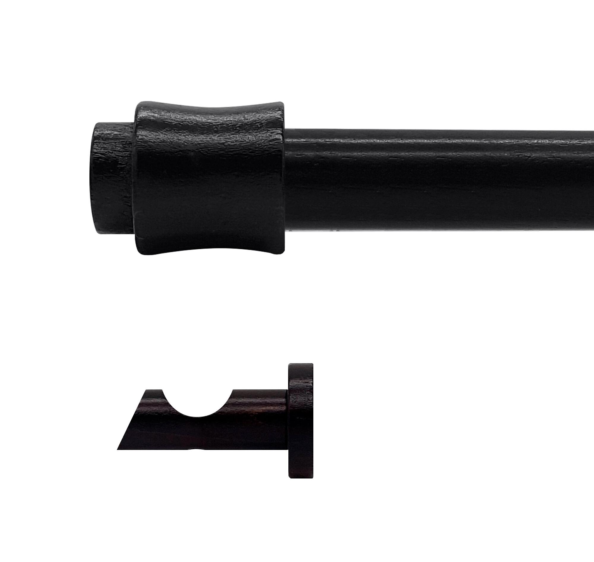 Kit barra madera ø 28mm seta pino 200cm s/anillas techo