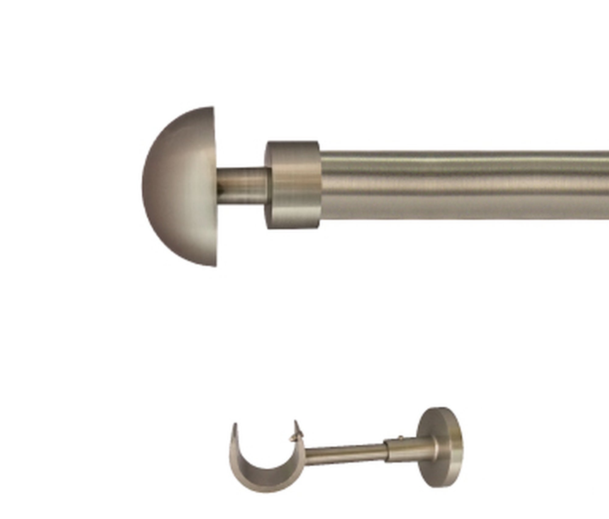 Kit barra metal ø 30mm seta azero 150cm s/anillas pared