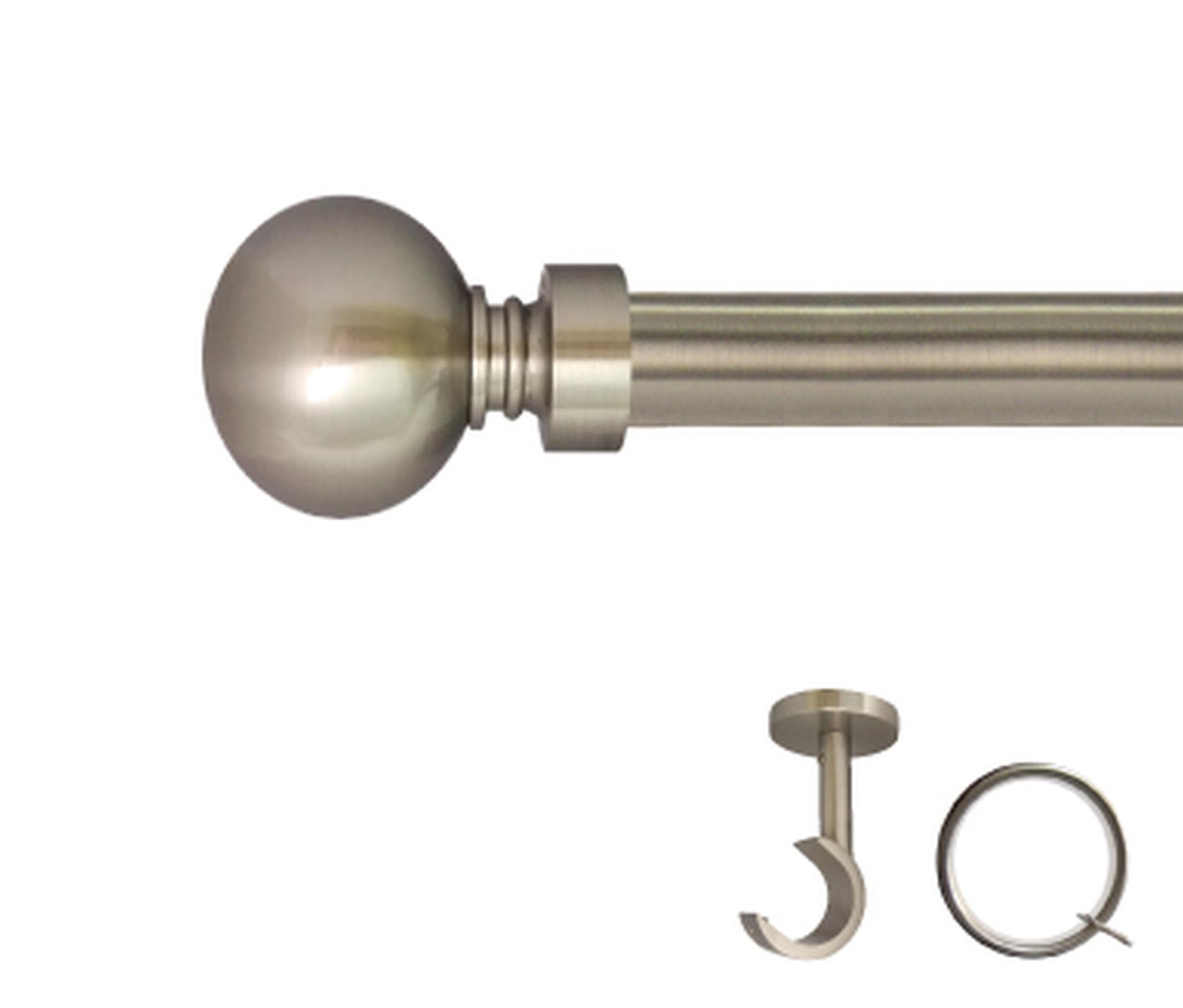 Kit barra metal ø 20mm cala azero de 200cm c/anillas techo