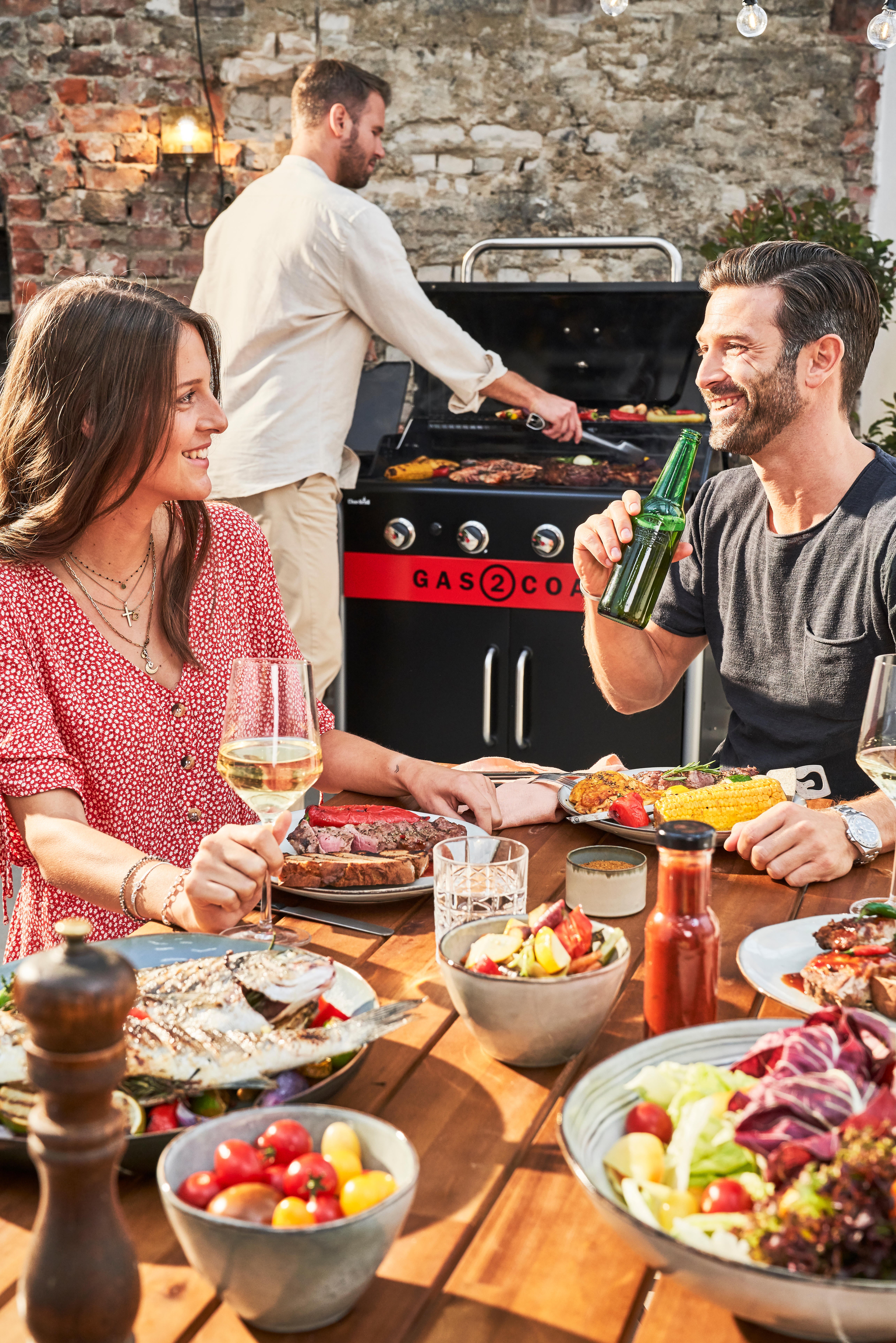 Barbecue a gas CHAR-BROIL 2 COAL 2.0 4B 4 bruciatori con fornello laterale extra - 2