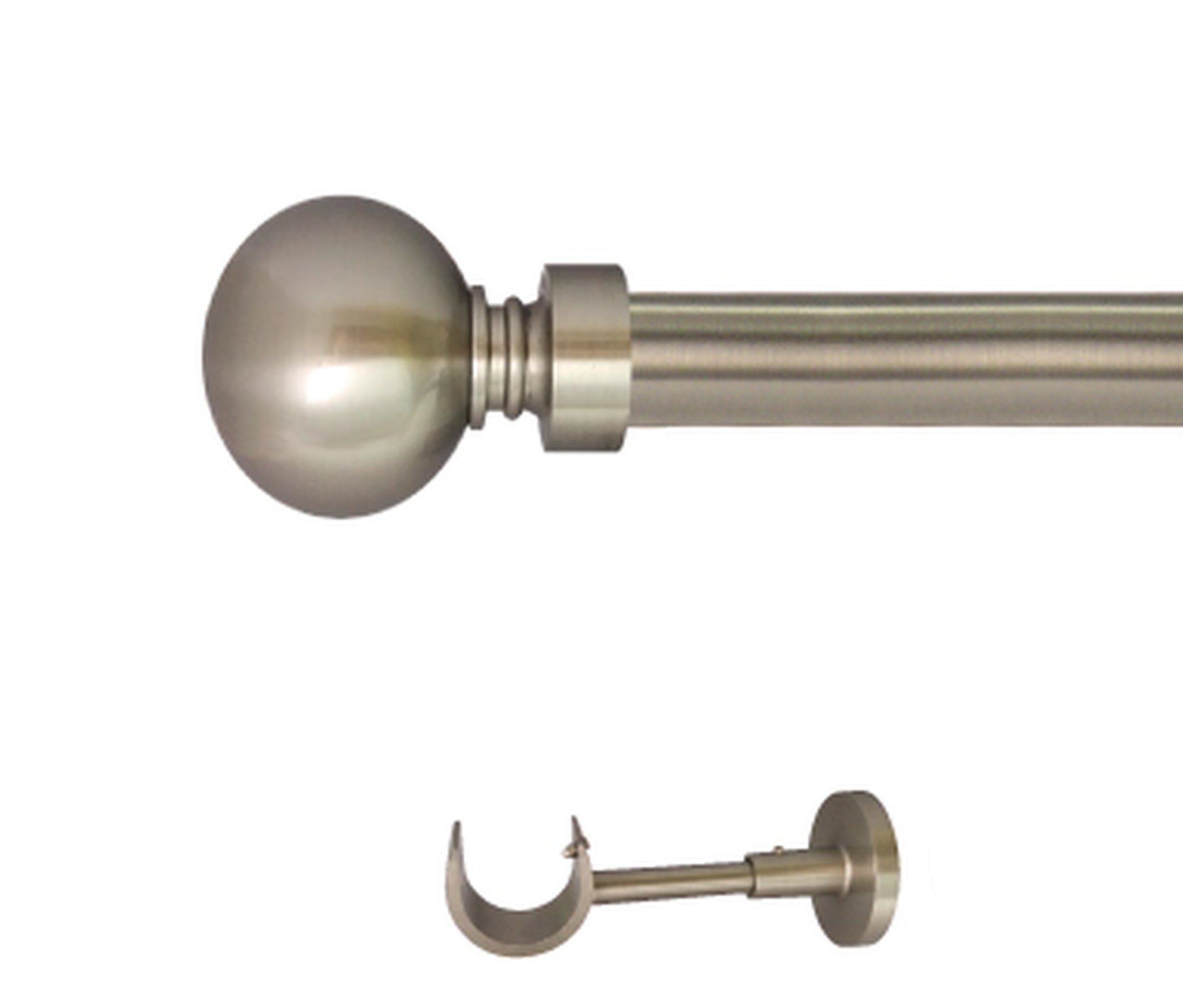 Kit barra metal ø 30mm cala azero 250cm s/anillas pared